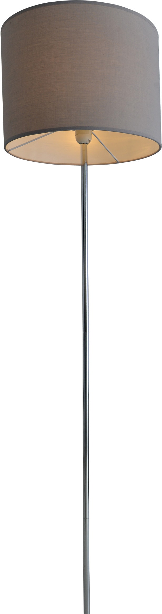 160cm E27 Stehlampe chrom grau OTTO York«, 34,5cm 1 bei Durchmesser 1x näve max kaufen 40W »New Schirm flammig-flammig, Höhe Gestell