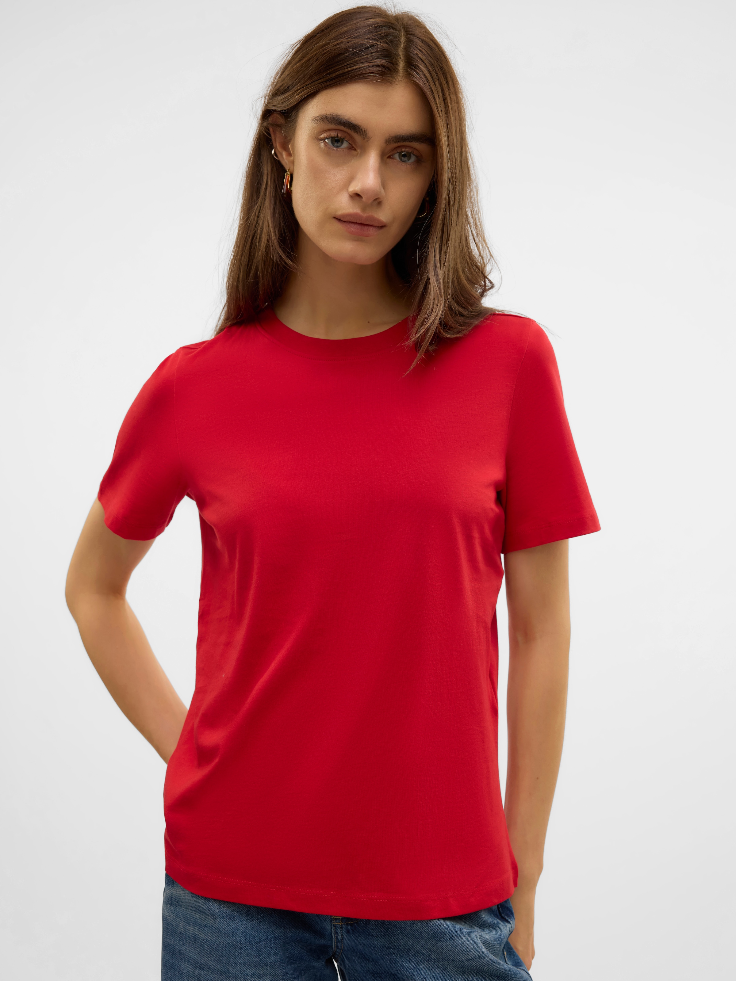 Vero Moda Kurzarmshirt »VMPAULINA SS T-SHIRT GA JRS NOOS«