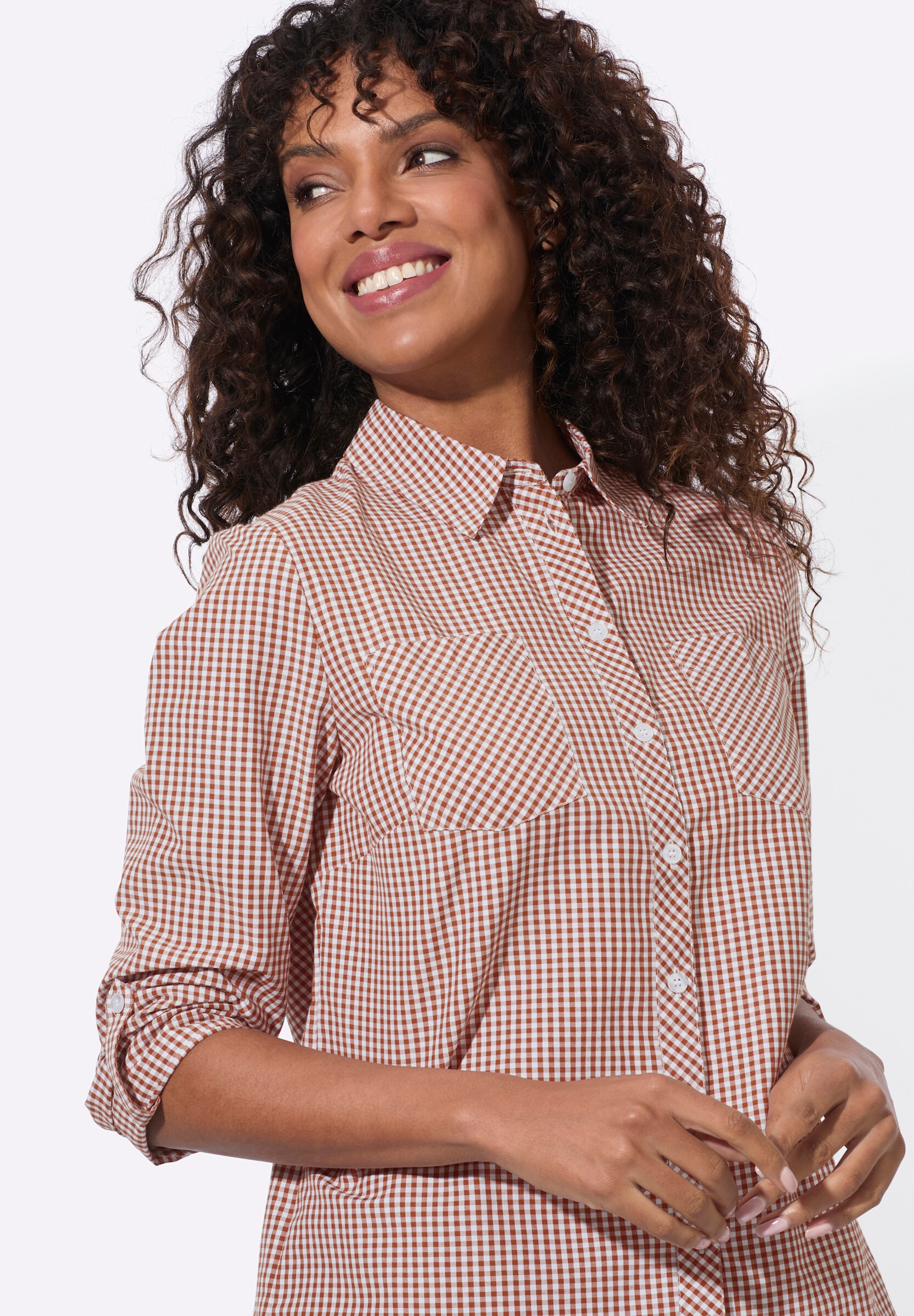 Witt Hemdbluse »Karo-Bluse Karobluse mit Brusttaschen«