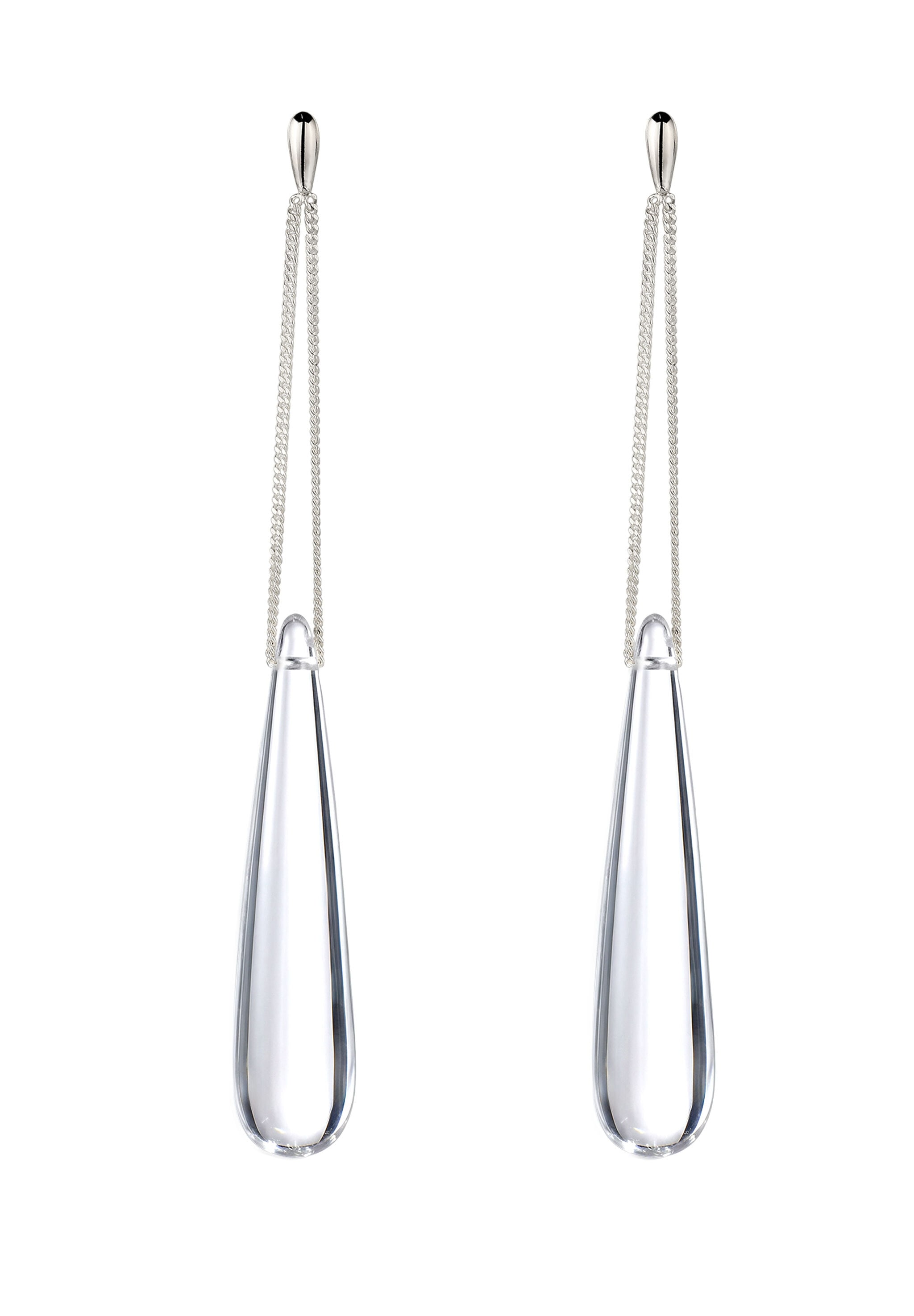 Elli Paar Ohrstecker »Ohrringe Resin Tropfen Transparent 925 Sterling Silber«