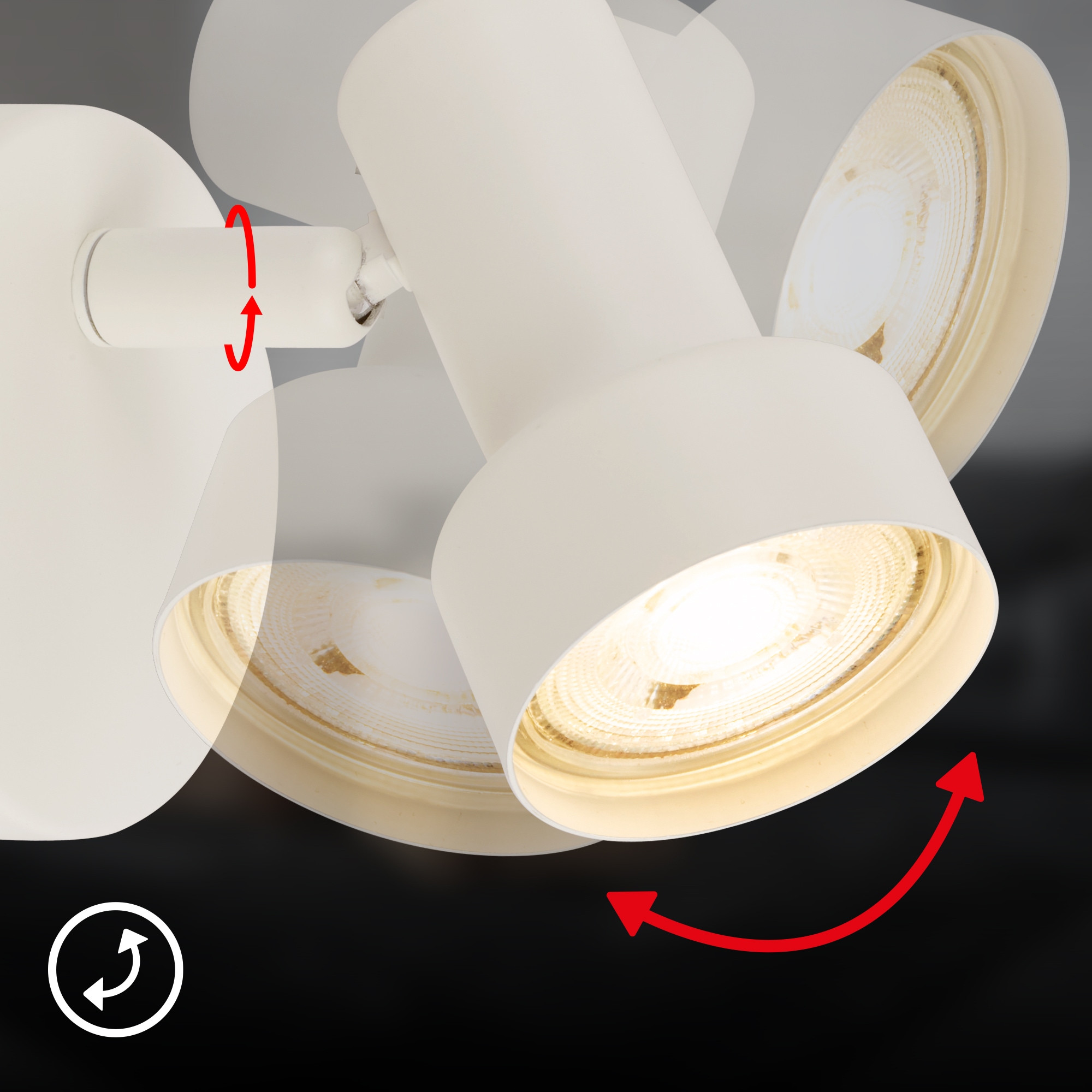 Briloner Leuchten LED Deckenspot »TAPP« GU10 1 Stk. 8x10,5 cm, Wohnzimmer, Schlafzimmer, Flur, Büro