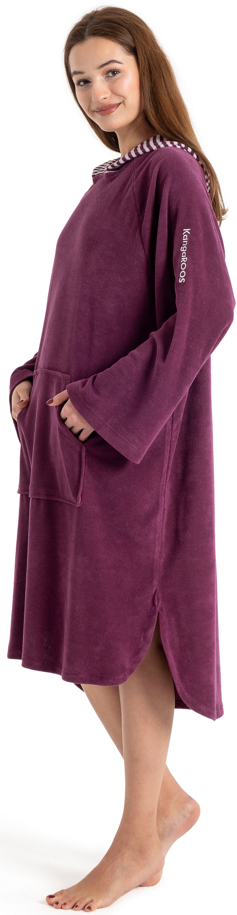 KangaROOS Badeponcho »Dalia Surfponcho, ideal für Sauna, Spa & im Urlaub« 1 Stk. weich, Uni-Farben mit Streifen, leicht, Unisex, für Damen und Herren