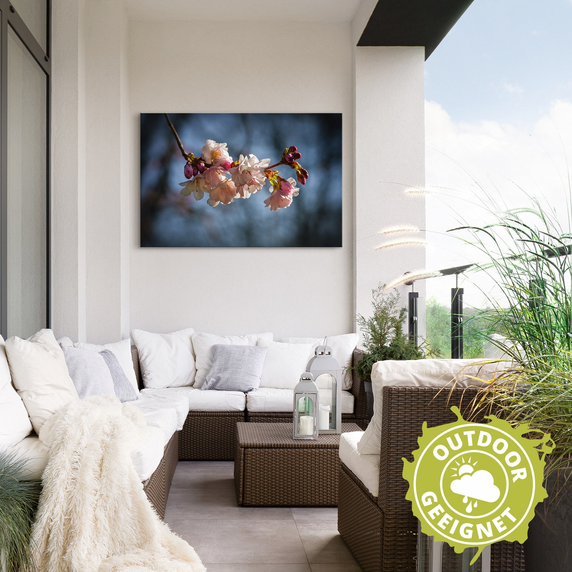 Artland Alu-Dibond-Druck »Kirschblüte im Frühling«, Blumenbilder, (1 St.), für Innen- und Außenbereich geeignet, Outdoorbild