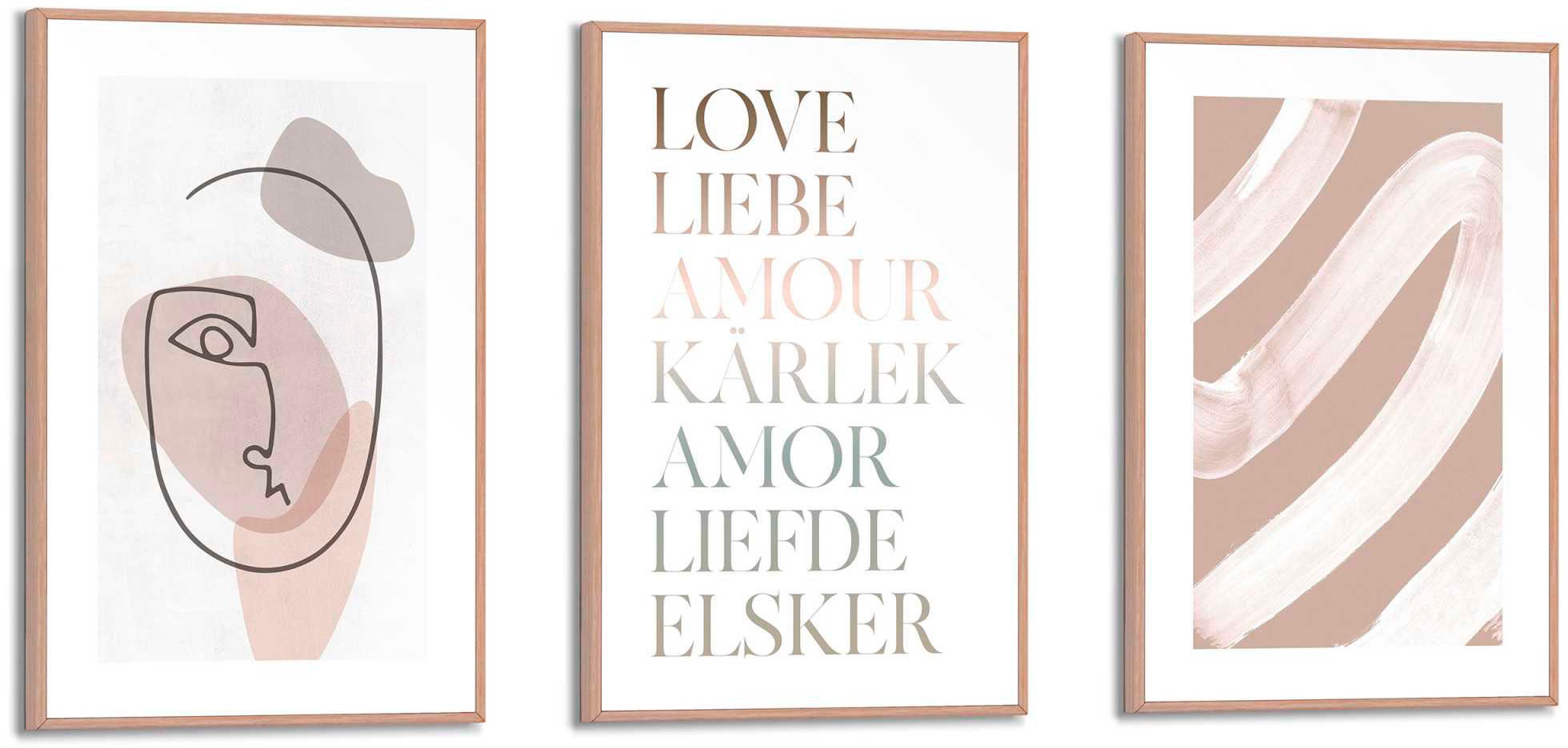 Reinders! Poster »Earth Love« in beige, Größe B/H/T: 20 cm x 30 cm x 1,6 cm
