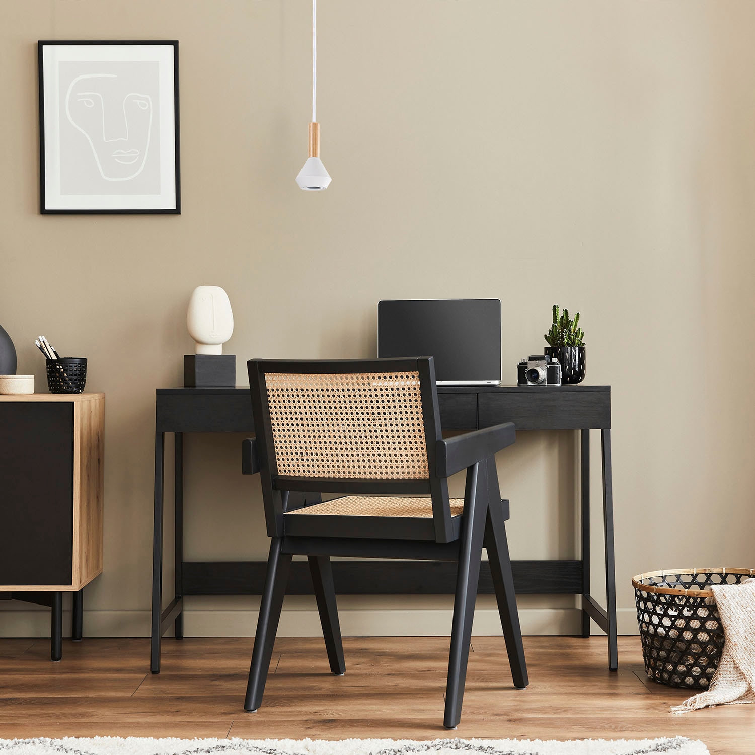 Paco Home Pendelleuchte »MORA«, Leuchtmittel GU10 | ohne Leuchtmittel, Wohnzimmer Esszimmer Klein Modern Holz Metall GU10 Küchenlampe