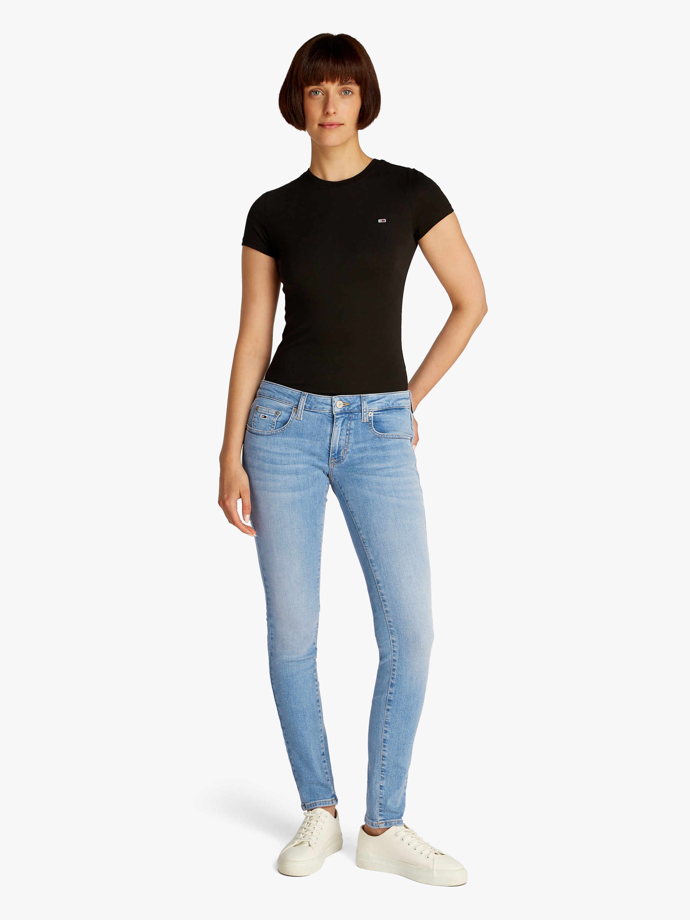 Tommy Jeans Skinny-fit-Jeans »SOPHIE LW SKN«, mit Logo-Badge, in Knöchellänge