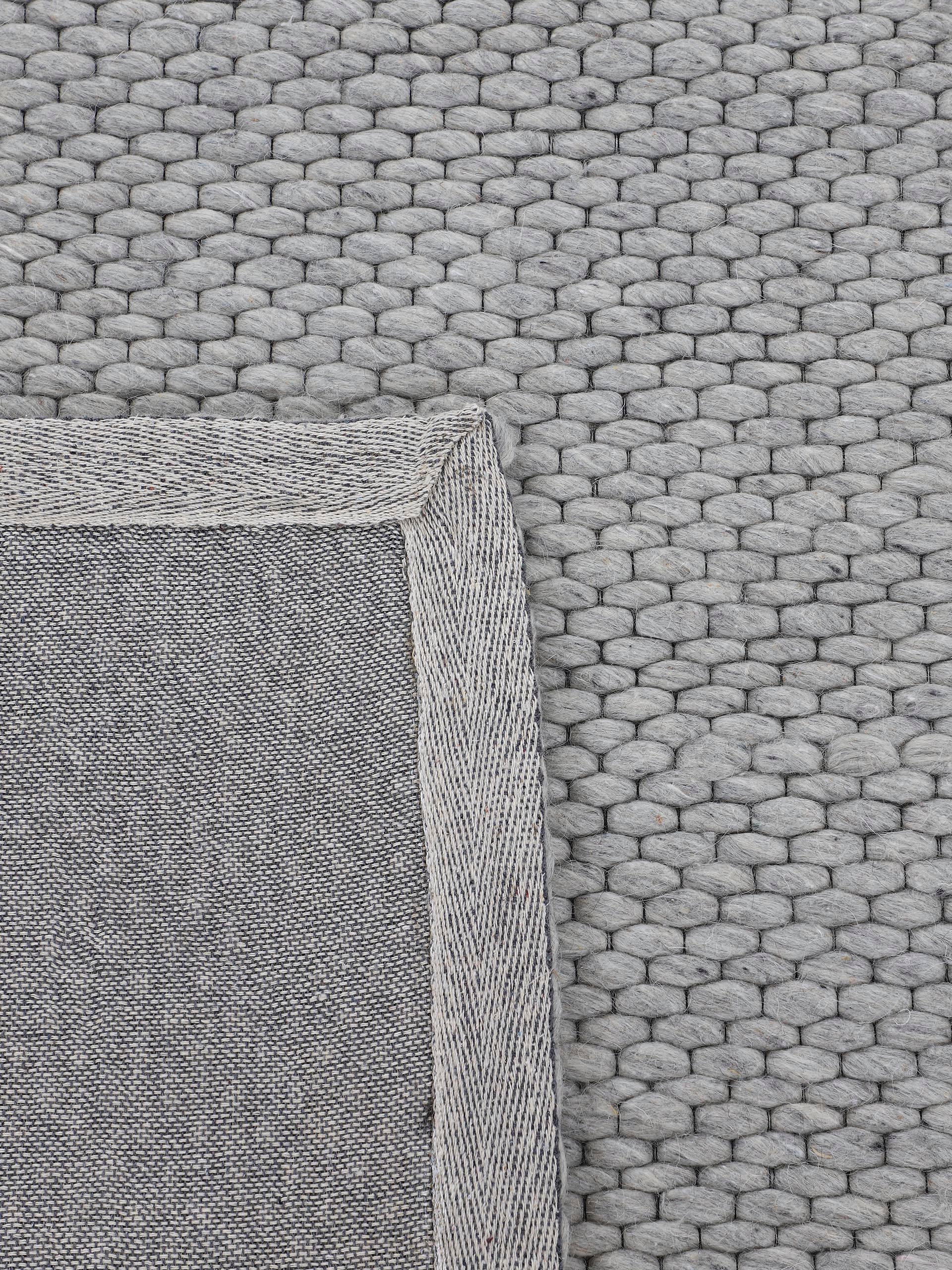 carpetfine Wollteppich »Sina« rund 14 mm Höhe grobe Struktur, Zeitloses Design, reine Wolle, Wohnzimmer