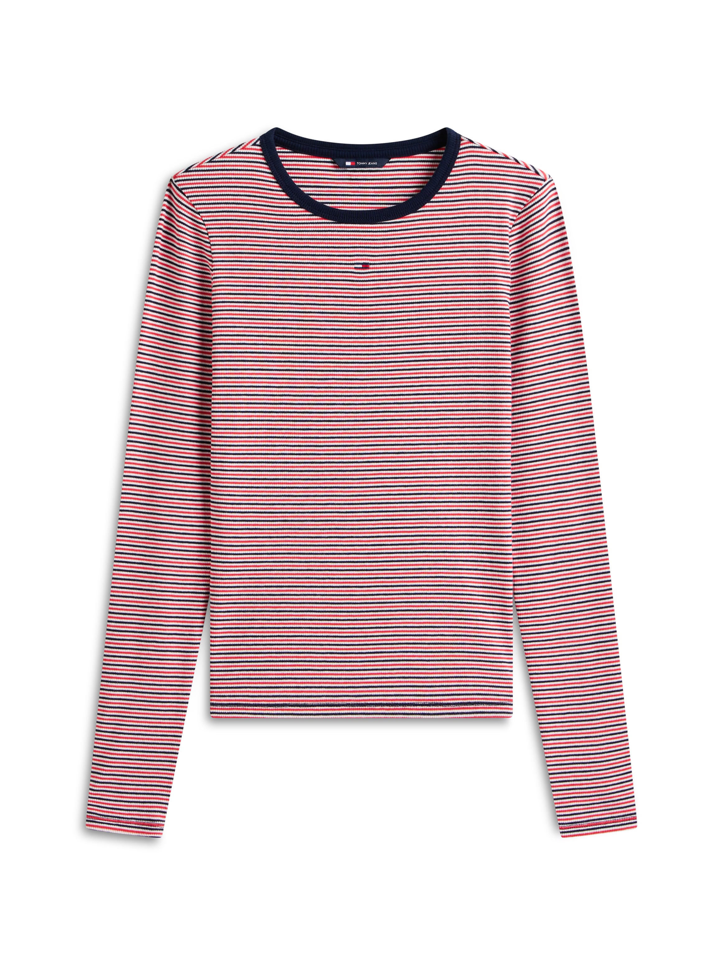 Tommy Jeans Langarmshirt »TJW SLIM ESSENTIAL RIB LS« mit Logostickerei