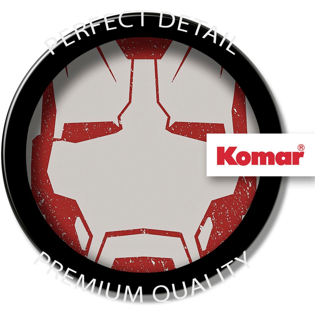Komar Wandbild »Iron Man Helmet MK 43«, (1 St.), Deutsches Premium-Poster Fotopapier mit seidenmatter Oberfläche und hoher Lichtbeständigkeit. Für fotorealistische Drucke mit gestochen scharfen Details und hervorragender Farbbrillanz.