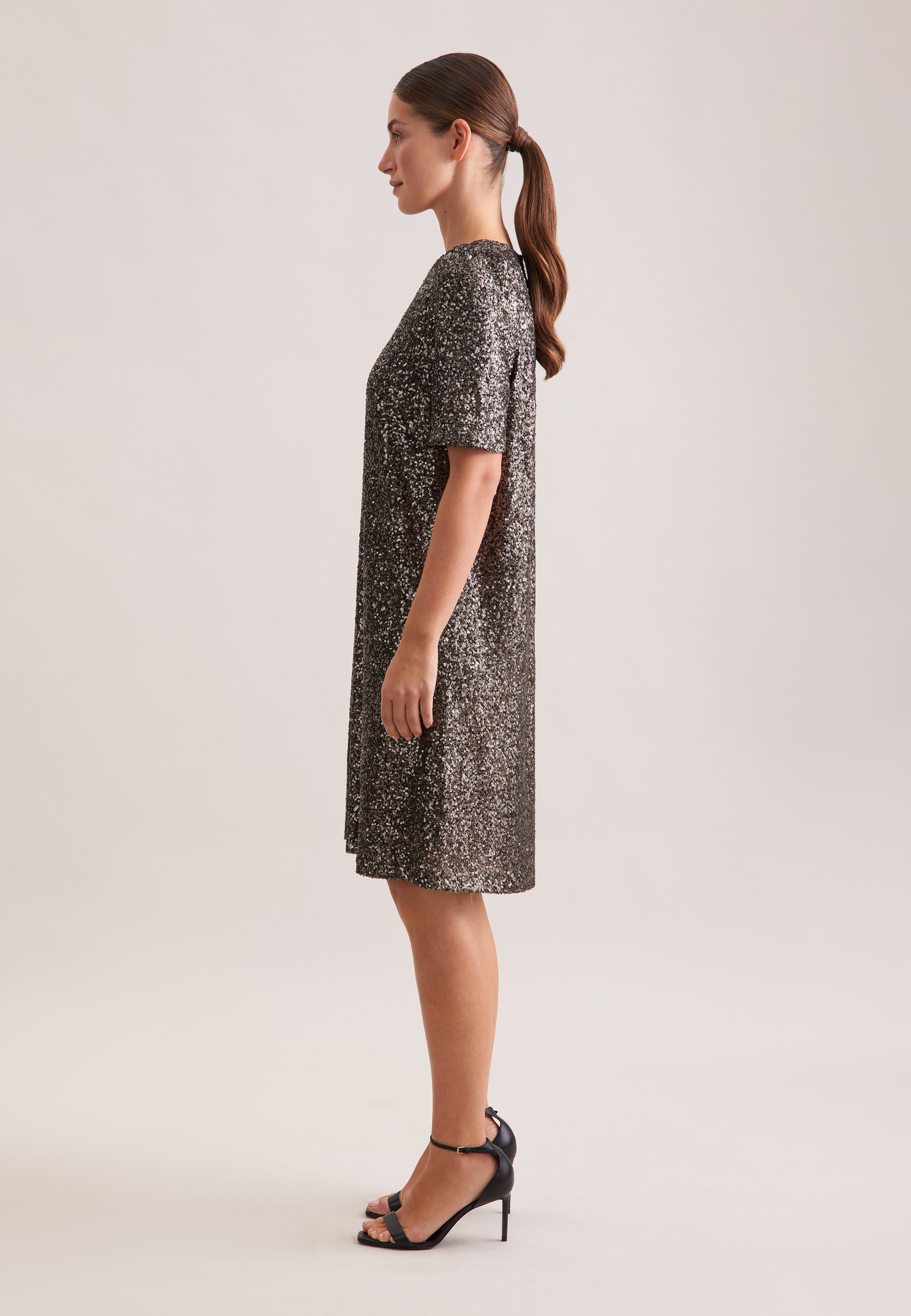 seidensticker Sommerkleid 1/2 Rundhals Pailletten