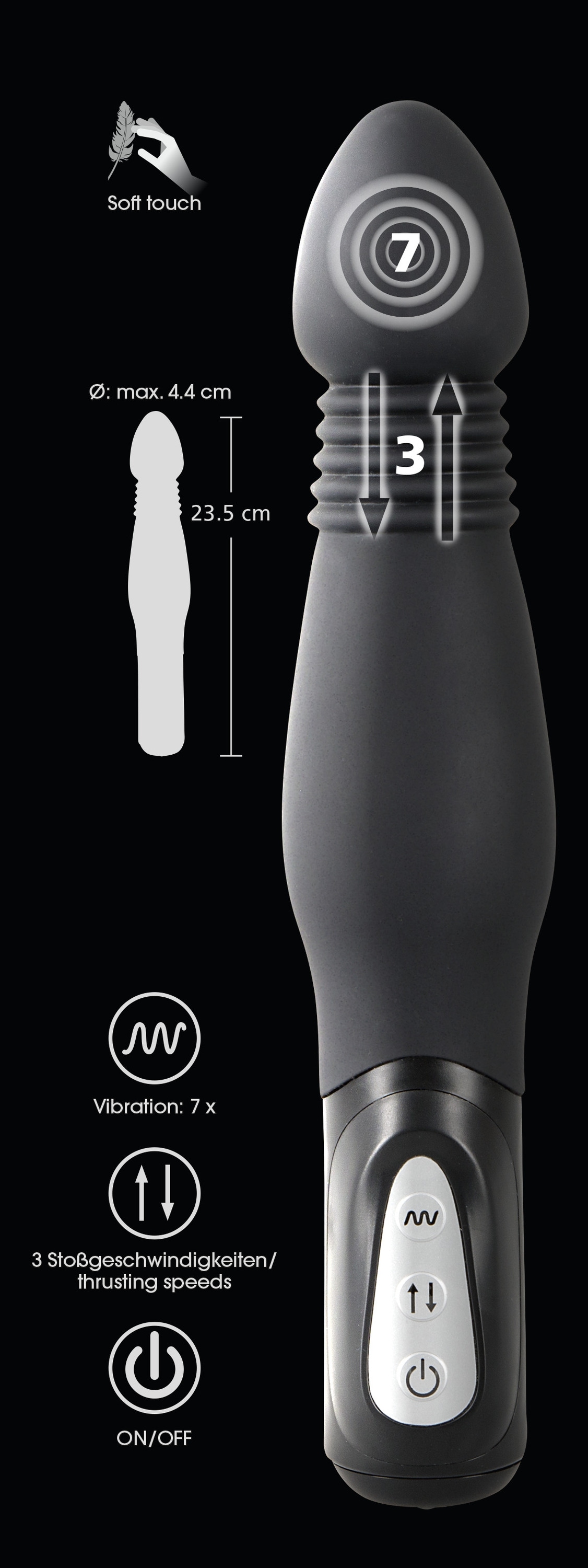 You2Toys Anal-Stimulator »Analplug mit Stoßfunktion Thrusting Anal Vibe« ()