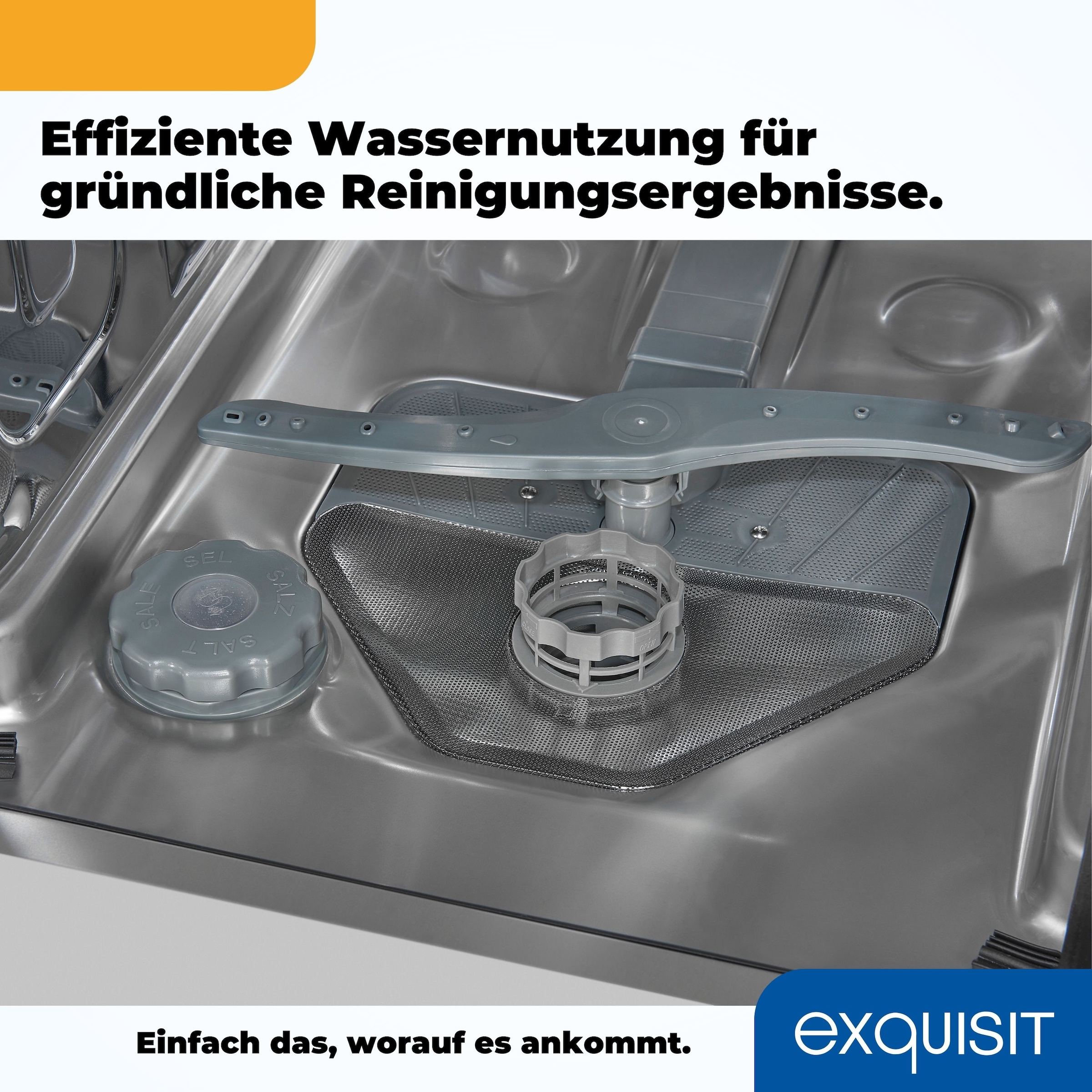 exquisit vollintegrierbarer Geschirrspüler »EGSP1009-E-030E silber«, 9 Maßgedecke, 45 cm breit