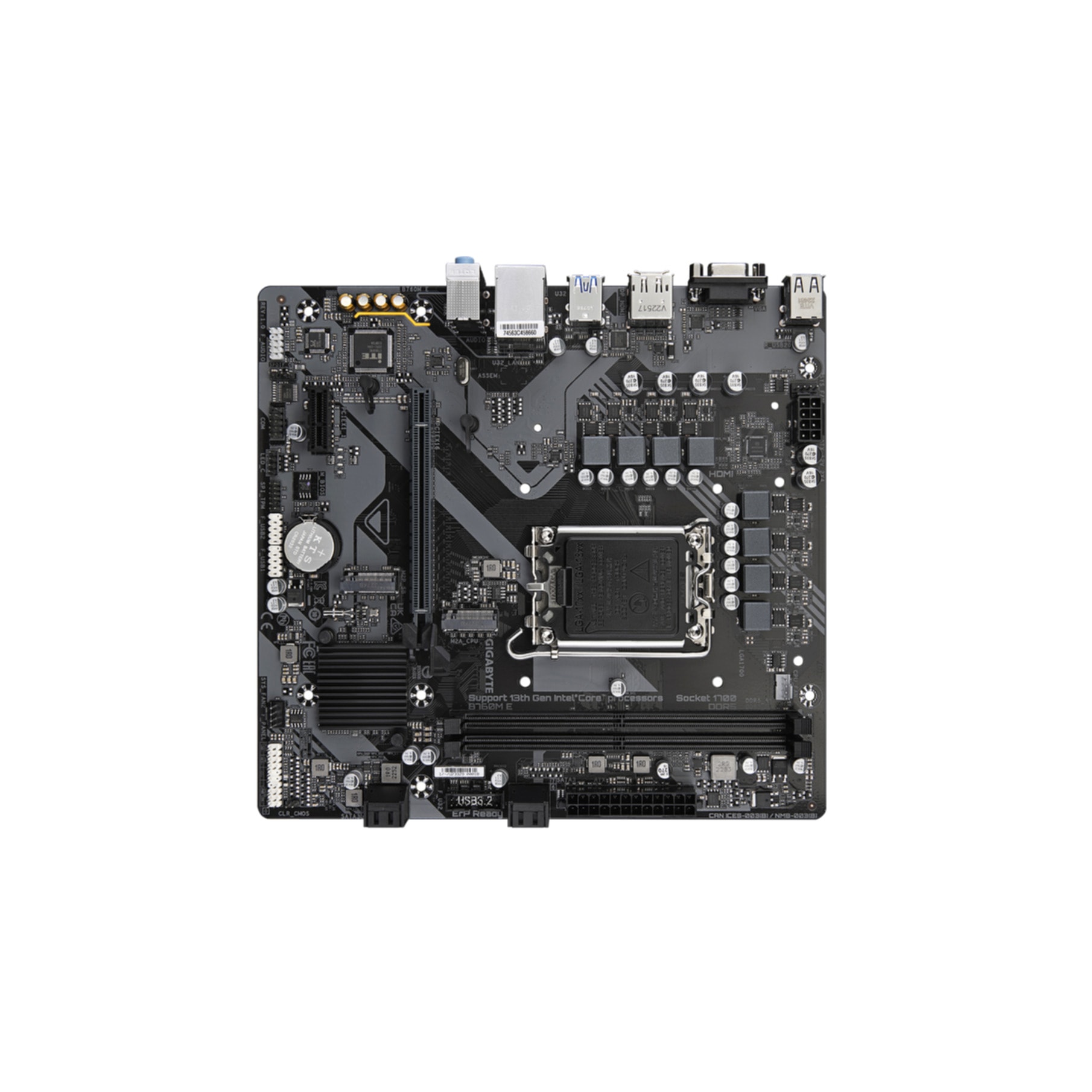 Gigabyte Mainboard »B760M E Mainboard – Unterstützt Intel Core Prozessoren der 14. Generat«