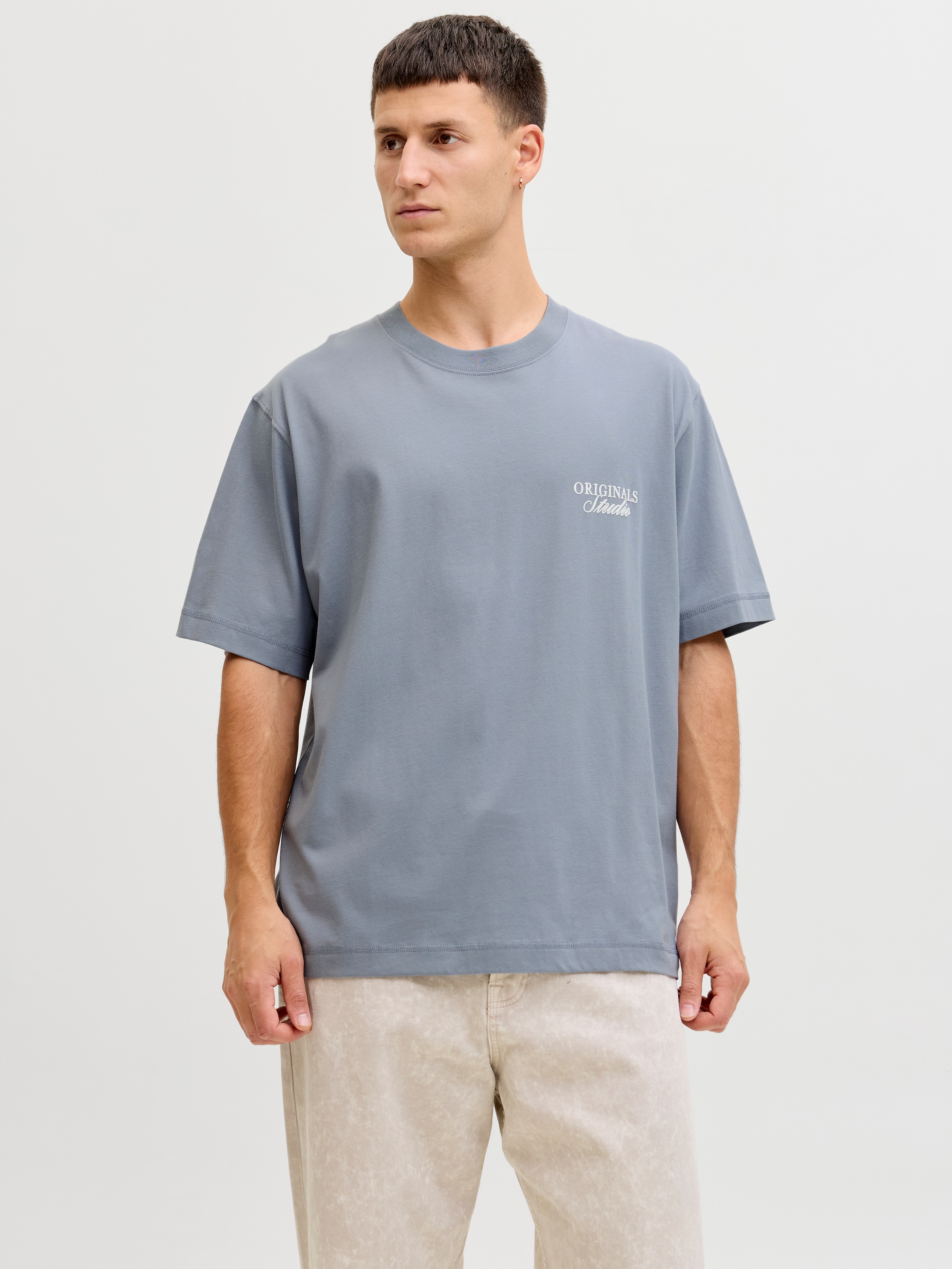 Jack & Jones Kurzarmshirt »JORNORREBRO TYPO TEE SS CREW NECK NOOS« Baumwolle, relaxed fit