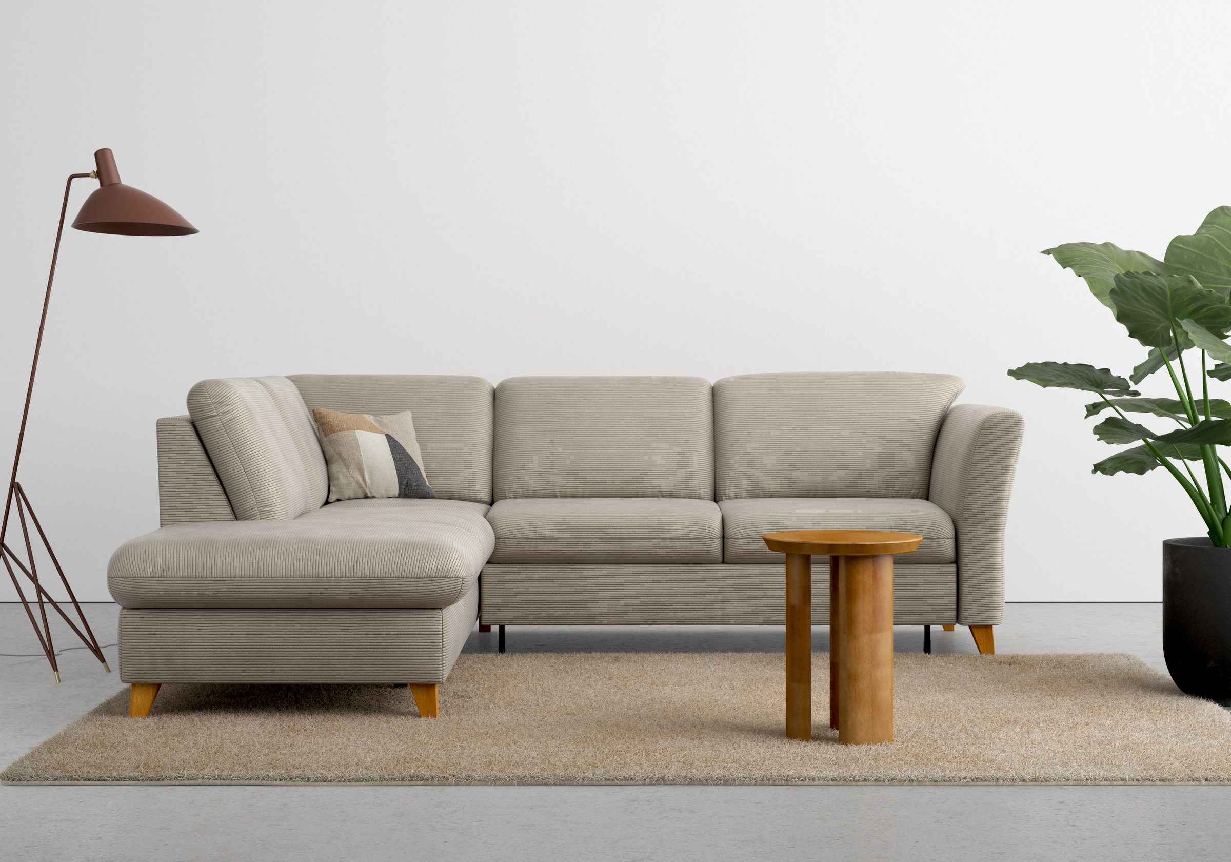Home affaire Ecksofa »Trelleborg L-Form«, wahlweise mit Bettfunktion und Bettkasten, inkl. Federkern-Polsterung
