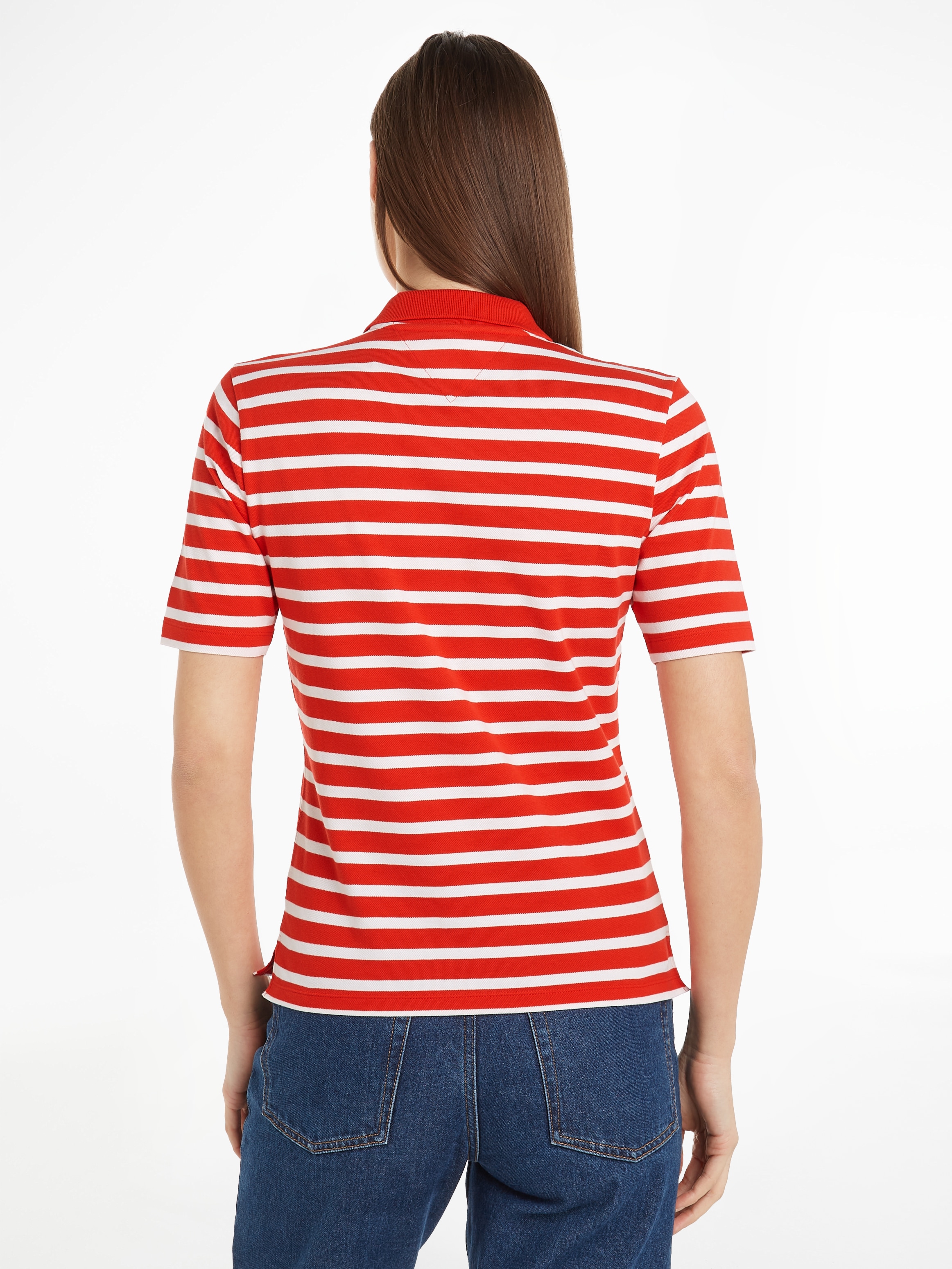 Tommy Hilfiger Poloshirt »1985 REG PIQUE STRIPE POLO SS«, mit dezenter Tommy Hilfiger Logostickerei