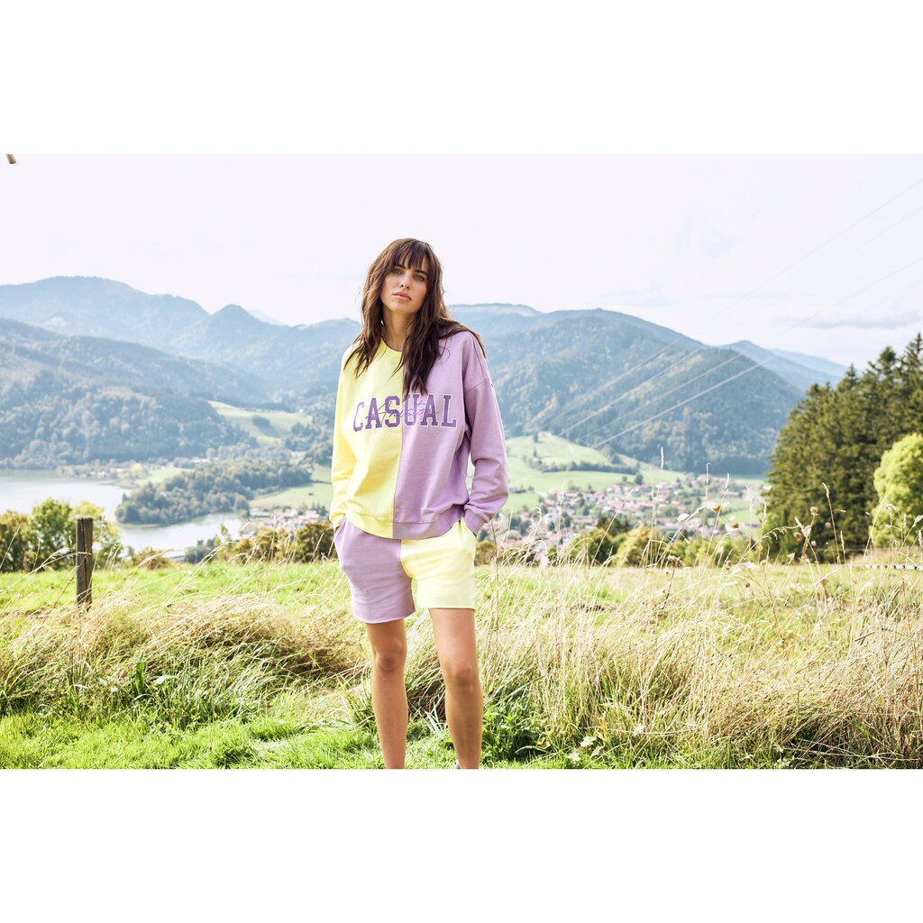 Aniston CASUAL Sweatshorts, als Farbteiler oder uni - du hast die Wahl