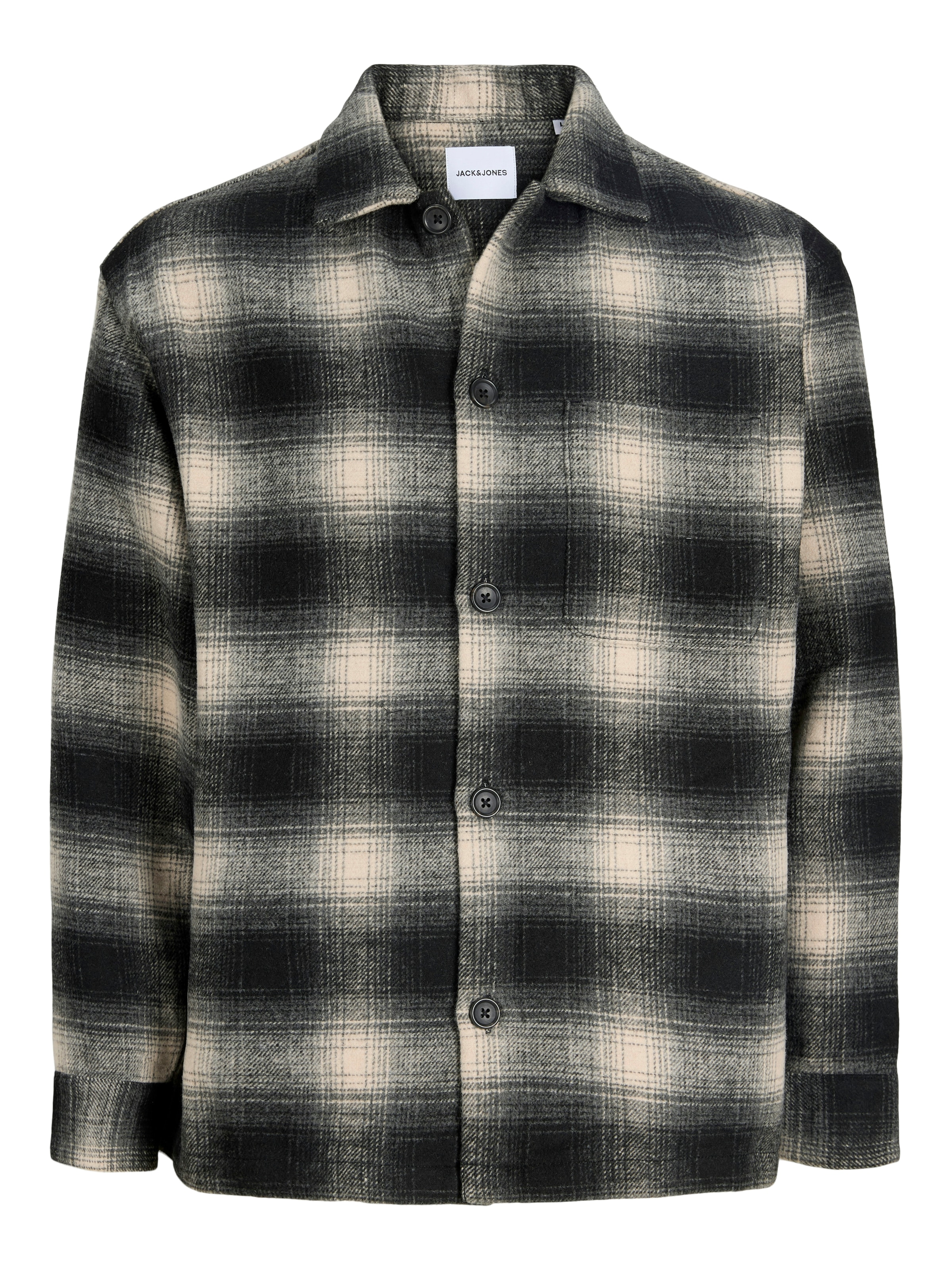 Jack & Jones Langarmhemd »JJESOHO OLLIE OVERSHIRT LS SN« Materialmix, locker geschnitten