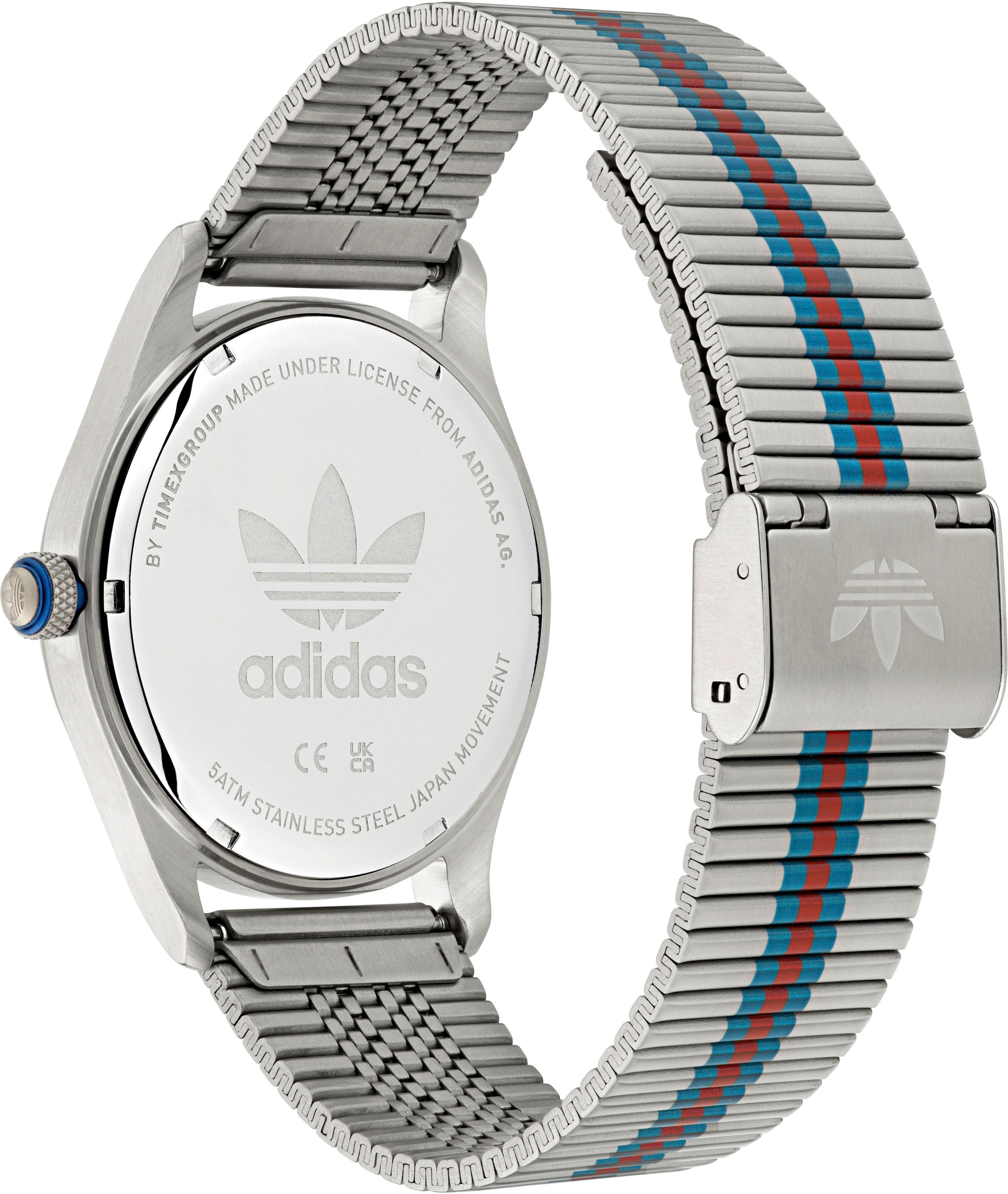adidas Originals Quarzuhr »CODE FOUR«, Armbanduhr, Damenuhr, Herrenuhr, unisex, analog, Edelstahlarmband