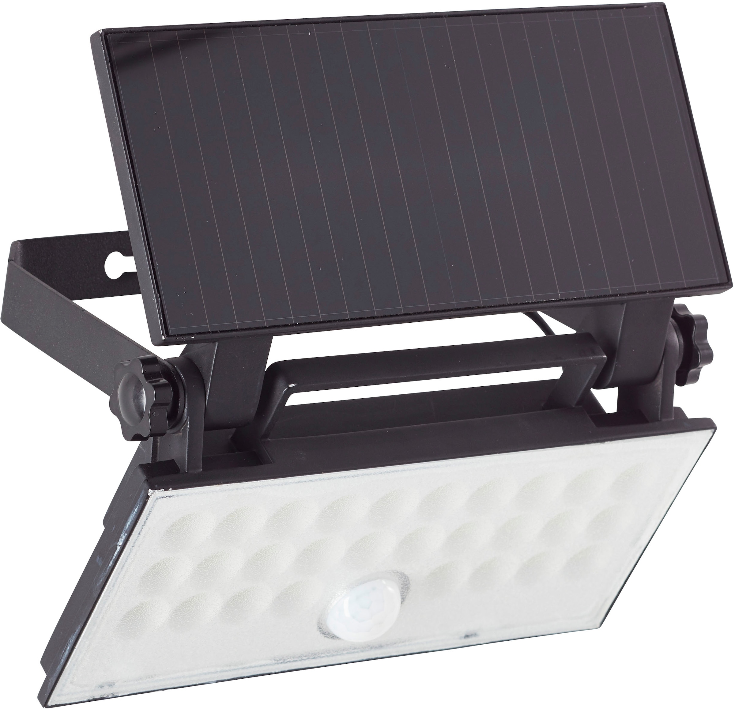 Brilliant LED Außen-Wandleuchte »Luton«, Solar, 19 cm, 1000 lm, 4100 K, schwenkbar, schwarz