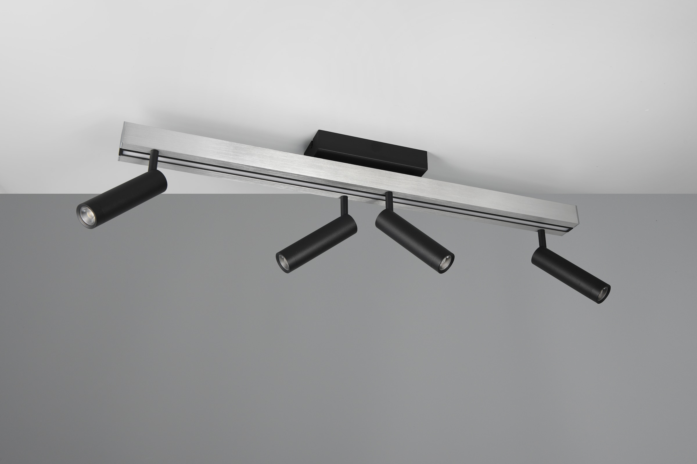 TRIO Leuchten LED Deckenleuchte »ZENO ausziehbare LED Deckenlampe mit 4 verstellbaren Spots dimmbar CCT« LED-Board 1 Stk. warmweiß - kaltweiß getrennt schaltbare Spots, Lichtfarbe einstellbar inkl Fernbedienung