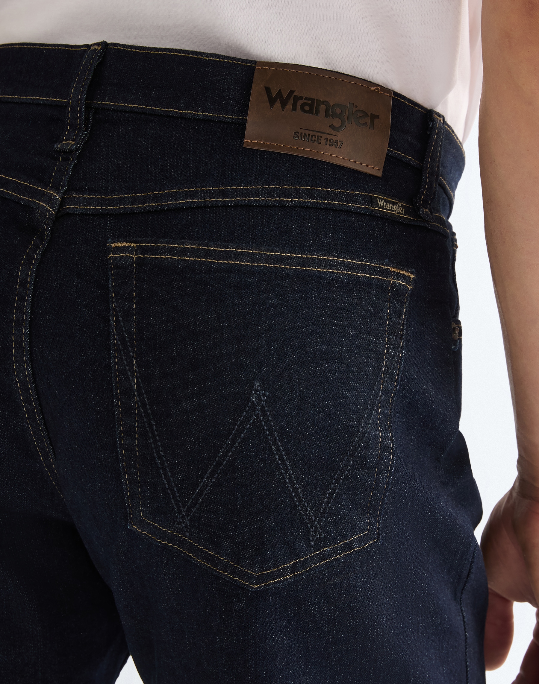 Wrangler Straight-Jeans aus elastischer Baumwollmischung