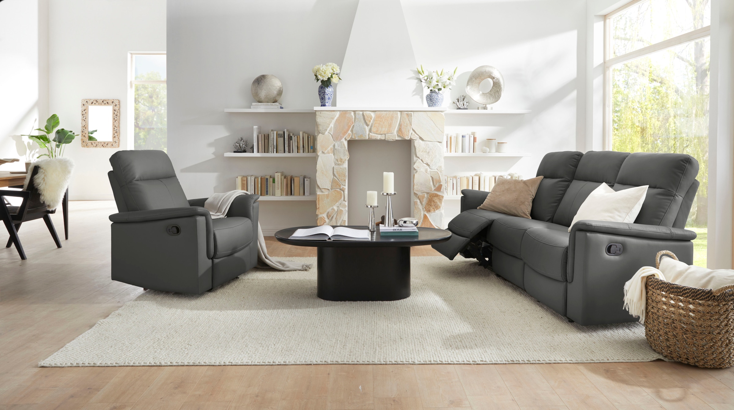 Home affaire 3-Sitzer »Southbrook« mit manueller und elektrischer Relaxfunktion