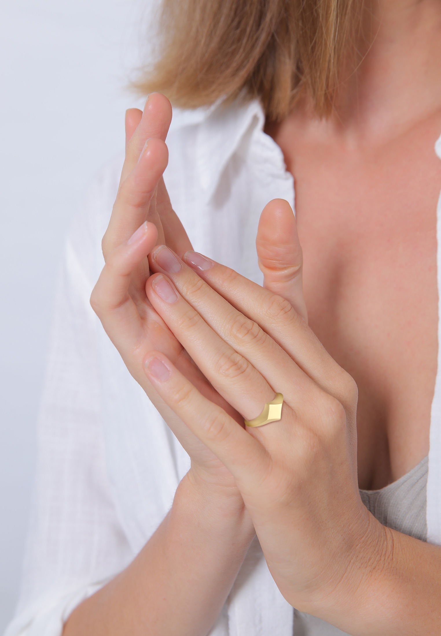 Elli Premium Siegelring »Ring Siegelring Raute Geo Look 925 Silber«