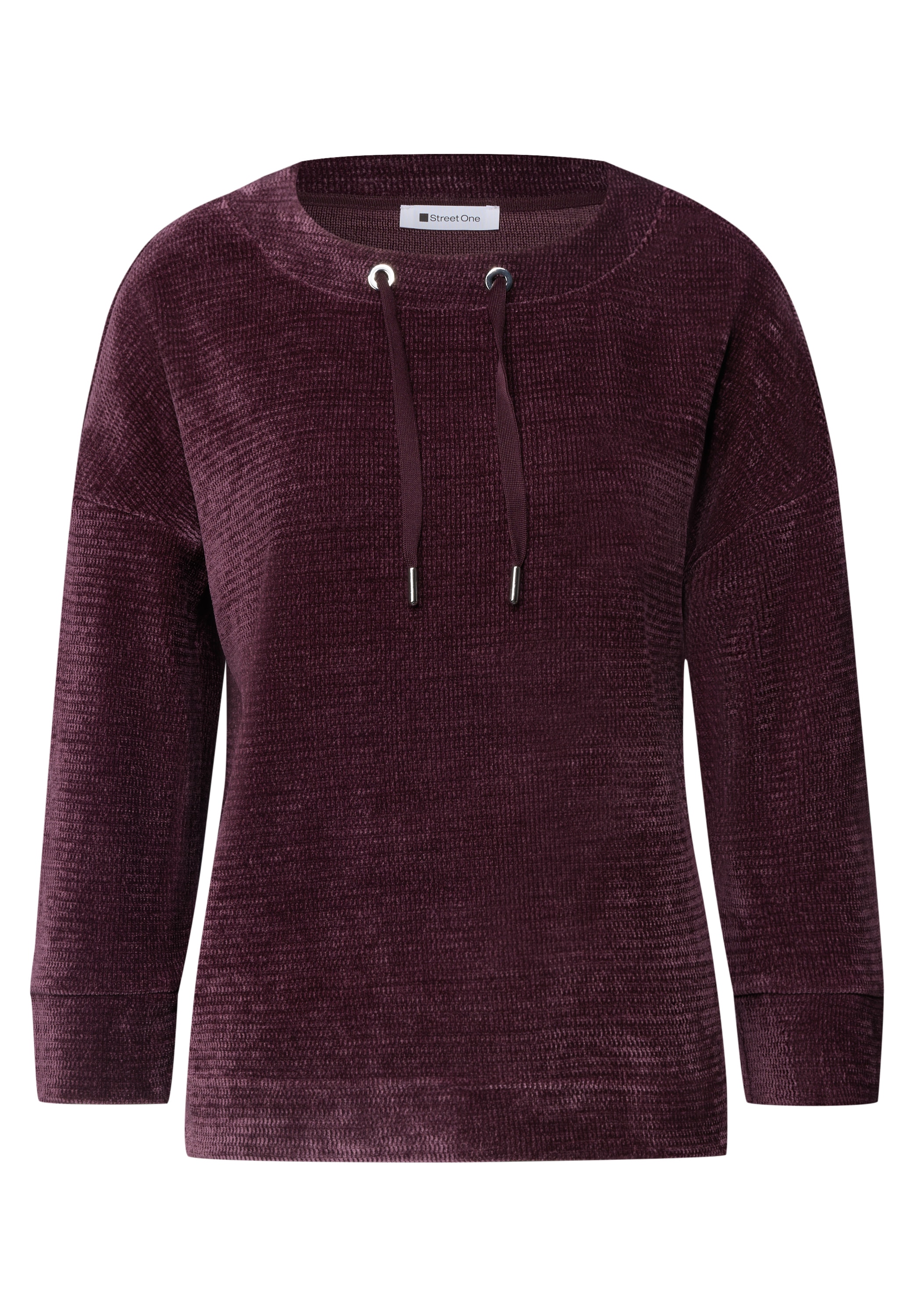 STREET ONE Langarmshirt 3/4-Arm Shirt mit U-Boot-Ausschnitt