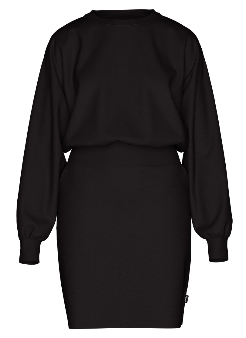 Trigema Jerseykleid »TRIGEMA Sweatkleid mit modischem Elastikbund« 1 tlg. tlg.