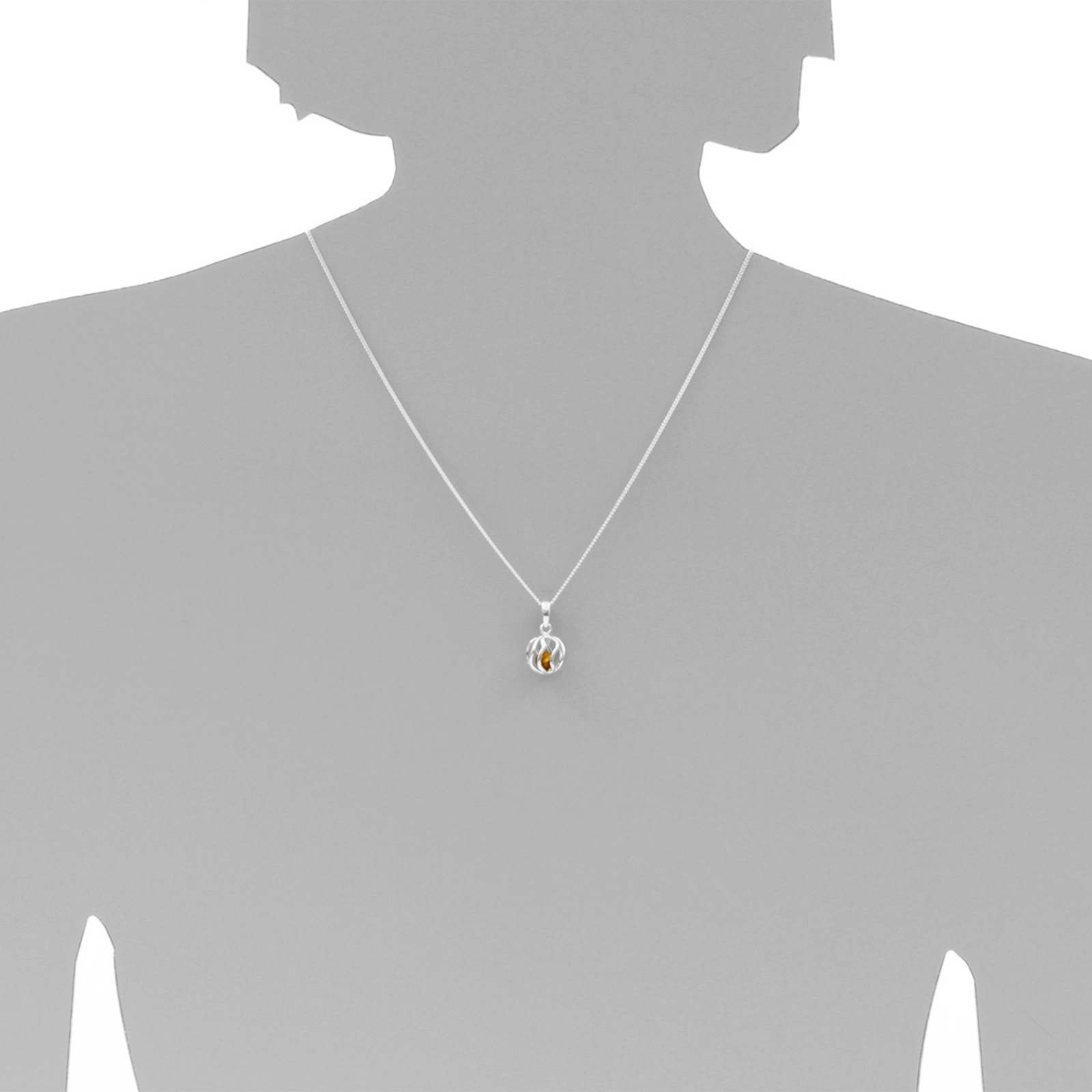 OSTSEE-SCHMUCK Kettenanhänger »- Sinja - Silber 925/000 - Bernstein«