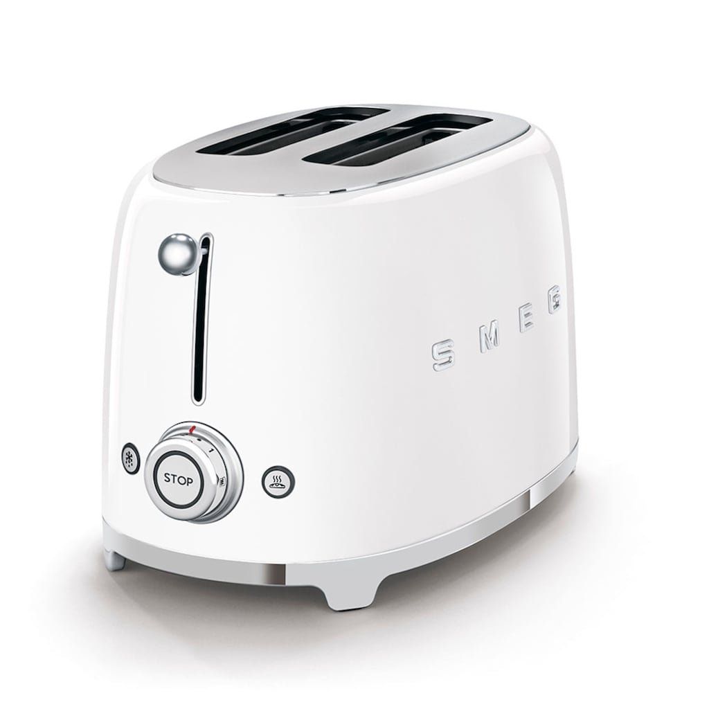 Smeg Toaster »TSF01WHEU«, 2 kurze Schlitze, für 2 Scheiben, 950 W