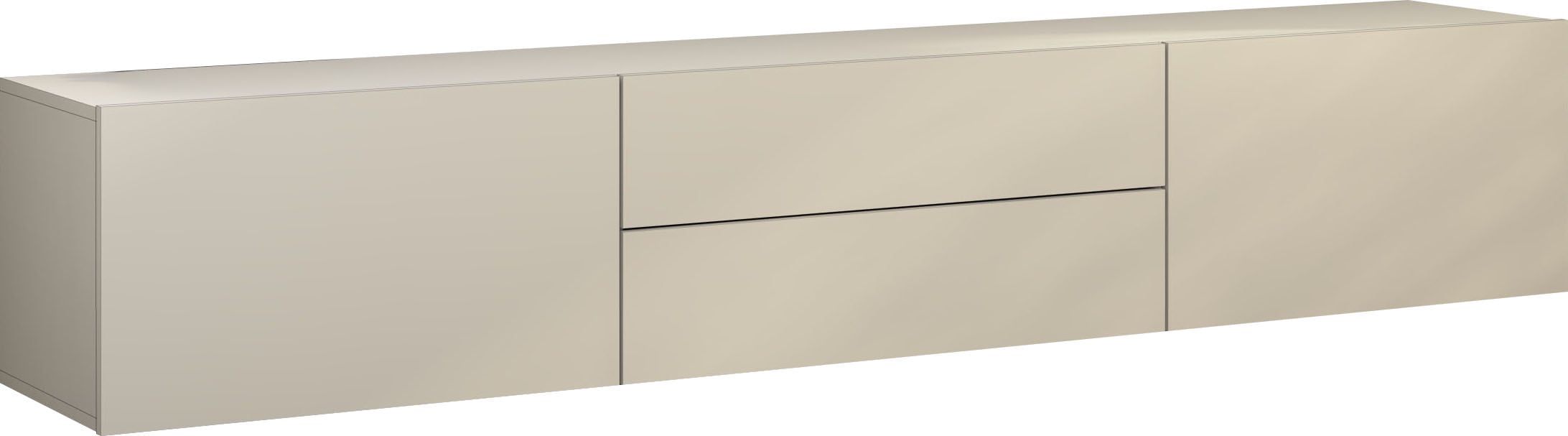 borchardt Möbel Lowboard »Sophia«, Breite 200 cm mit 2 Klappen und 2 Schubkästen, stehend und hängend