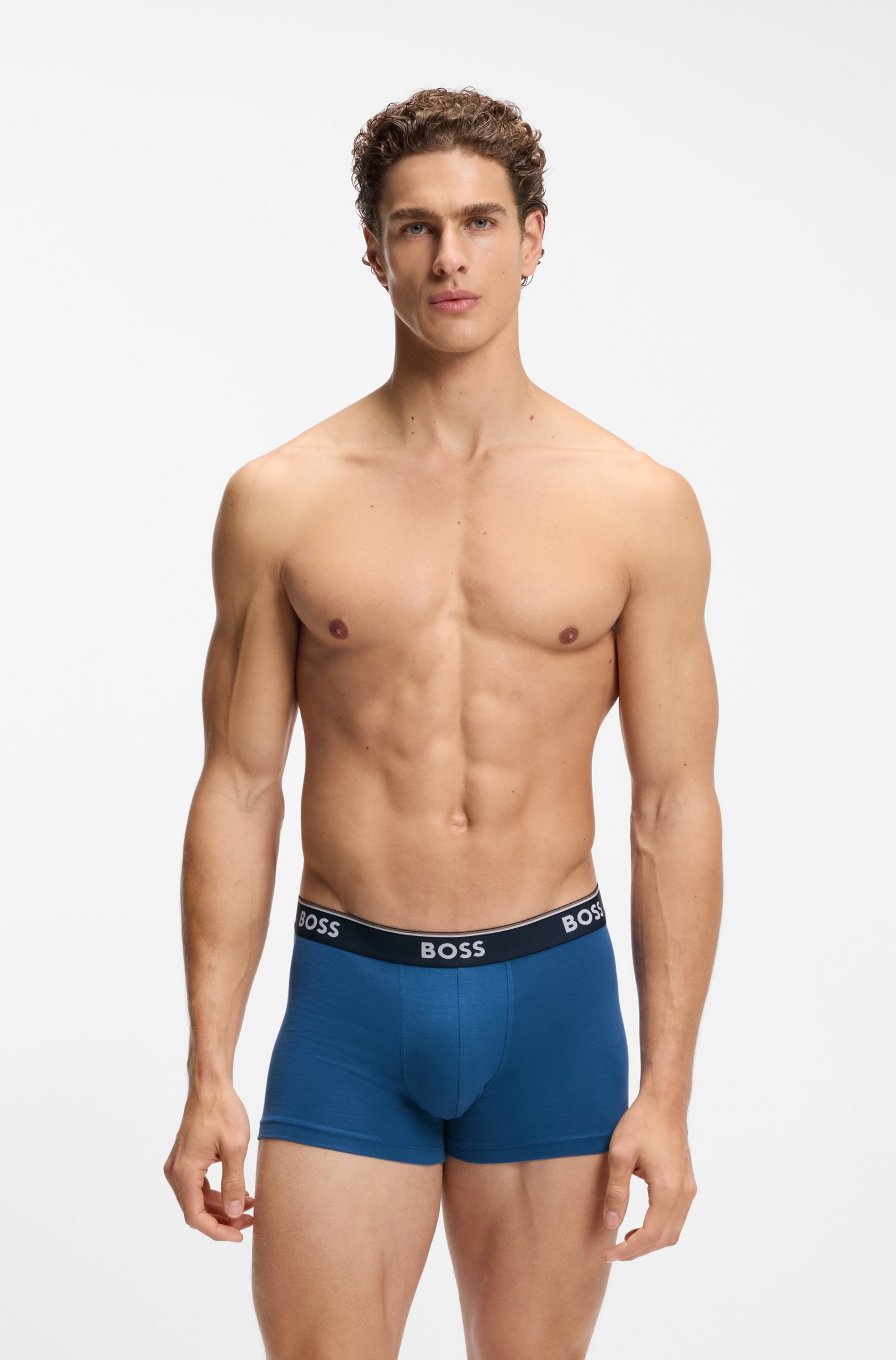 BOSS Trunk Packung, 3 Stk. aus Stretch-Baumwolle, elastischer Bund, mittlere Bundhöhe
