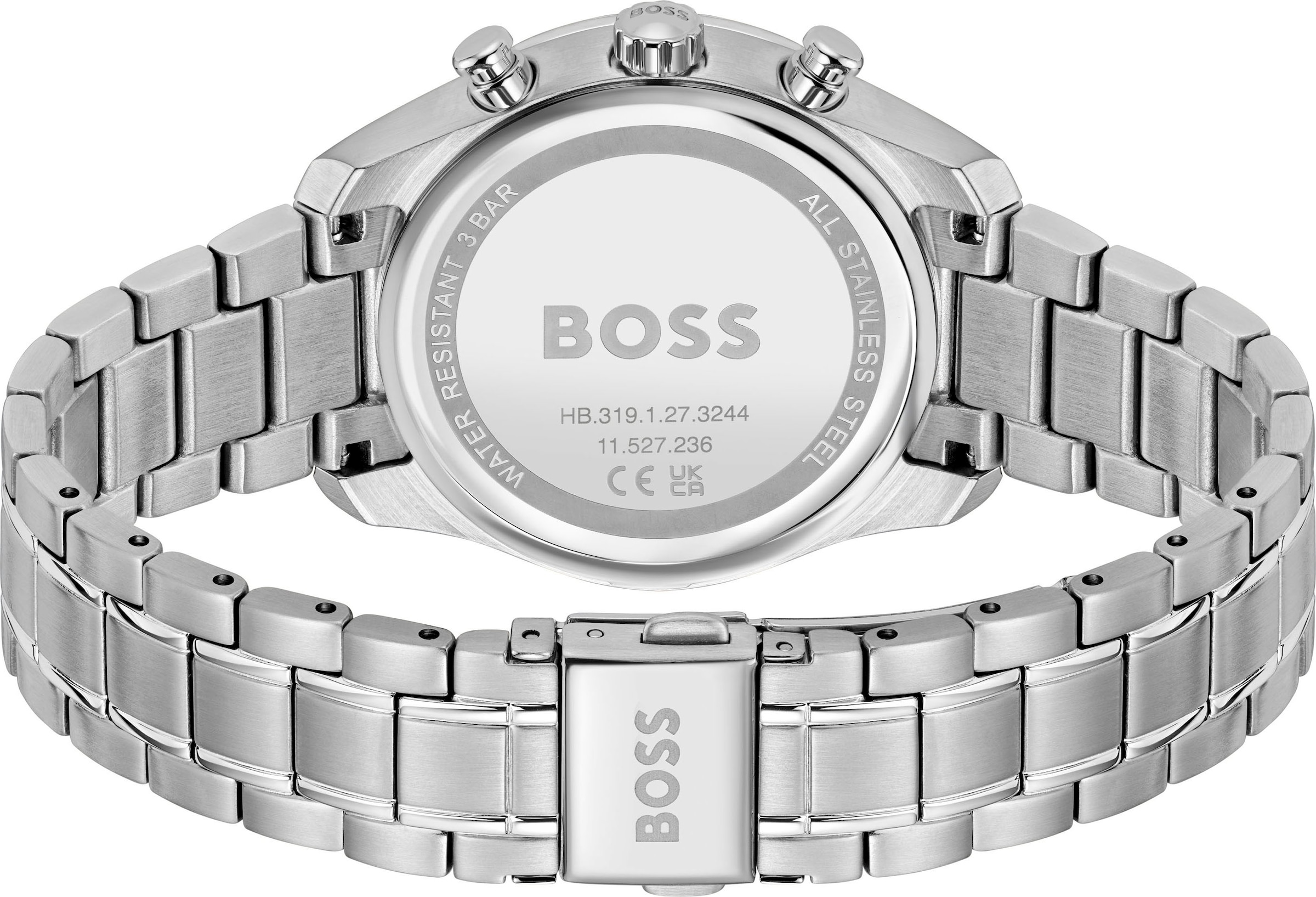 BOSS Multifunktionsuhr »GRAND TOUR LADIES«, Quarzuhr, Armbanduhr, Damenuhr, Edelstahlarmband