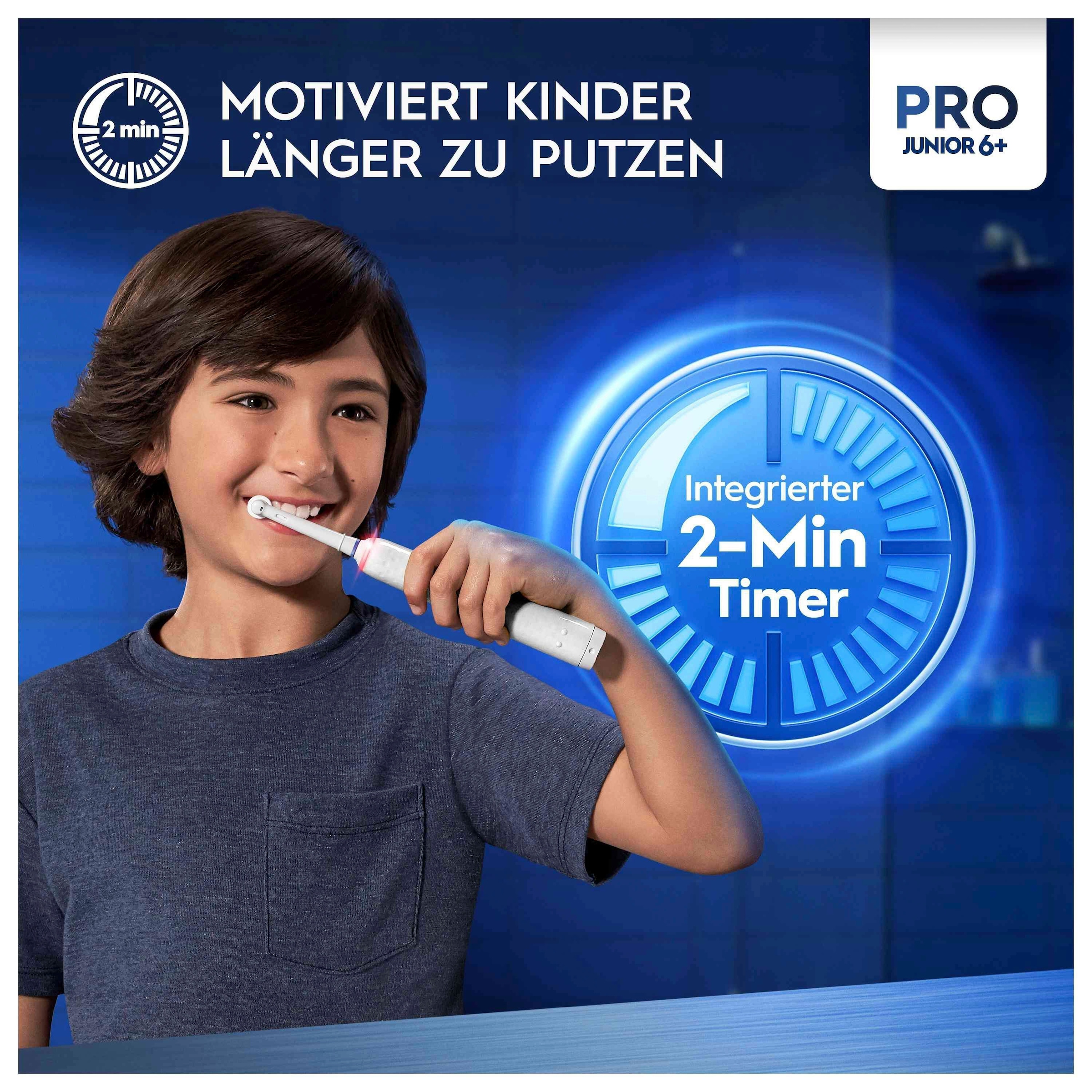 Oral-B Elektrische Zahnbürste »Pro Junior«, 2 St. Aufsteckbürsten,  Drucksensor jetzt kaufen bei OTTO | Elektrische Zahnbürsten