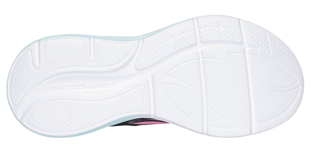 Skechers Sneaker »COSMIC GLOW LIGHTS«, Klettschuh mit Glitzer, Größenschablone zum Download