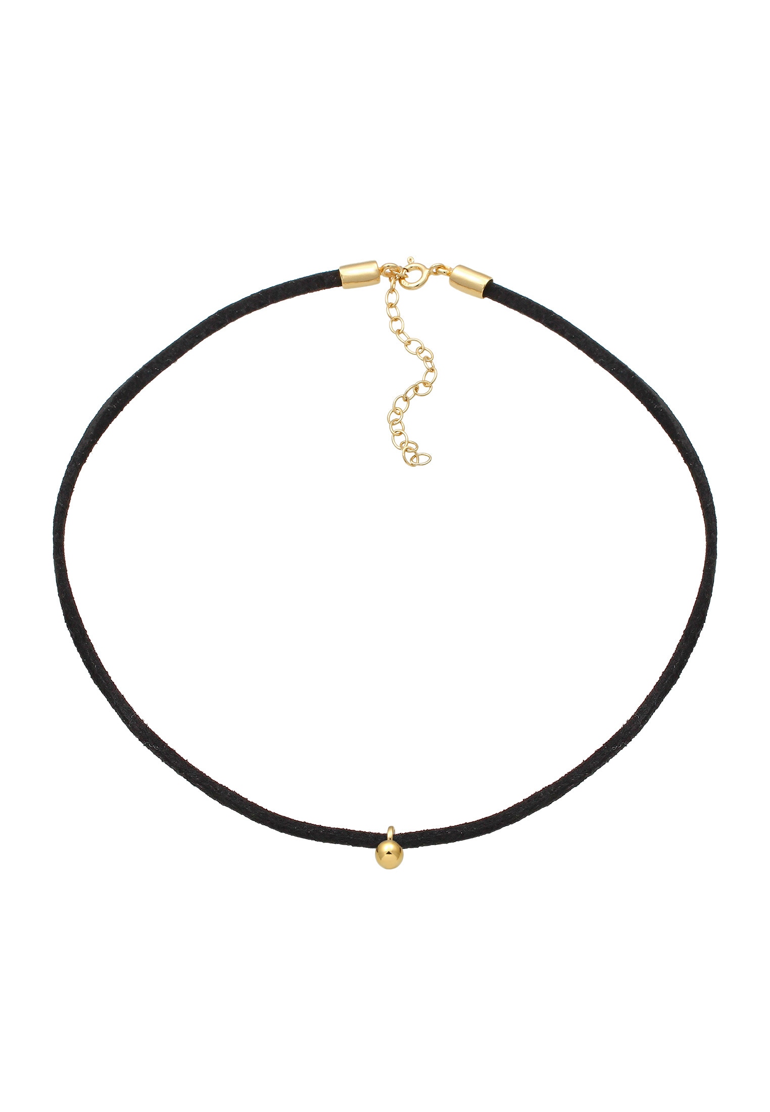 Elli Choker »Halskette Choker Velour Schwarz mit Anhänger Kugel Silber«