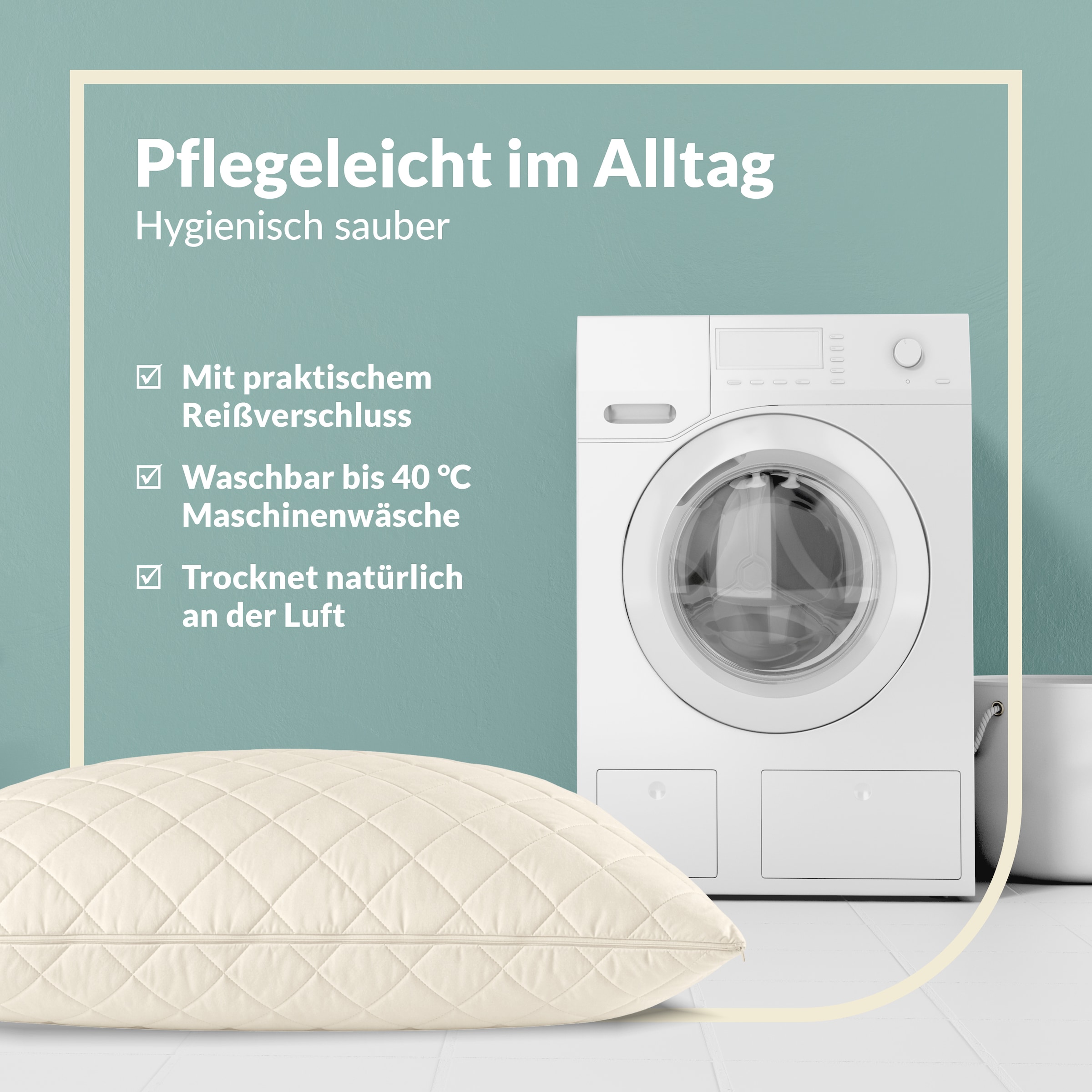 fan Naturfaserkissen »Gobi, Kopfkissen in 40x80 & 80x80 cm, Made in Germany« Füllung: 97Wolle3sonstigeFasern 1 Stk. tlg. Kissenbezug aus Baumwolle mit Kamelhaar versteppt, Füllung aus Wolle