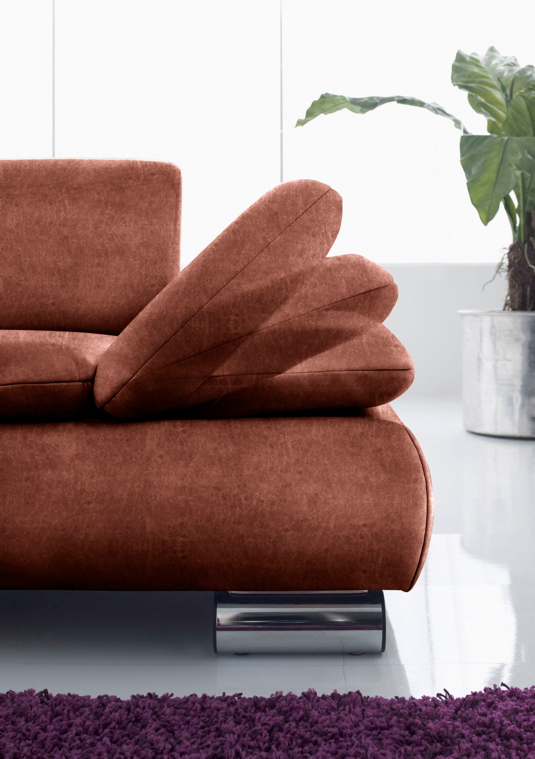 Max Winzer® Ecksofa »Toulouse modern und bequem, aktuelles Design, hoher Sitzkomfort«, mit klappbaren Armlehnen, Breite 237 cm
