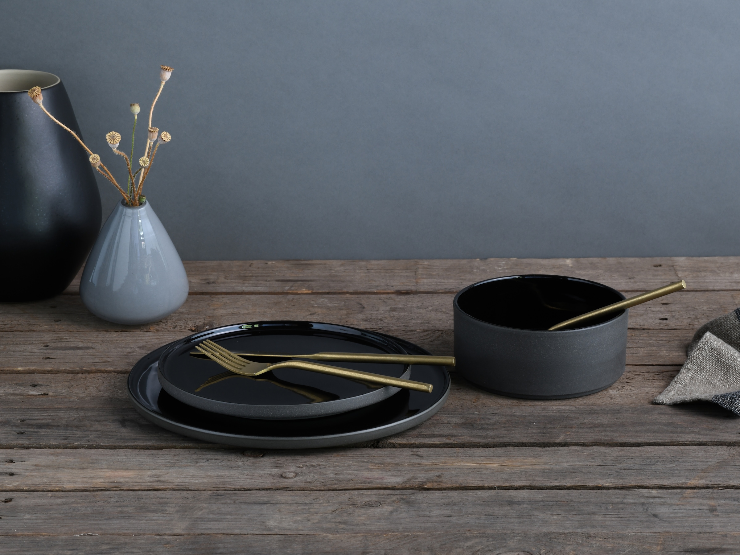 CreaTable Dessertteller »Futuro«, (Set, 4 St.), Teller Set für 4 Personen, Ø 20 cm, Steinzeug