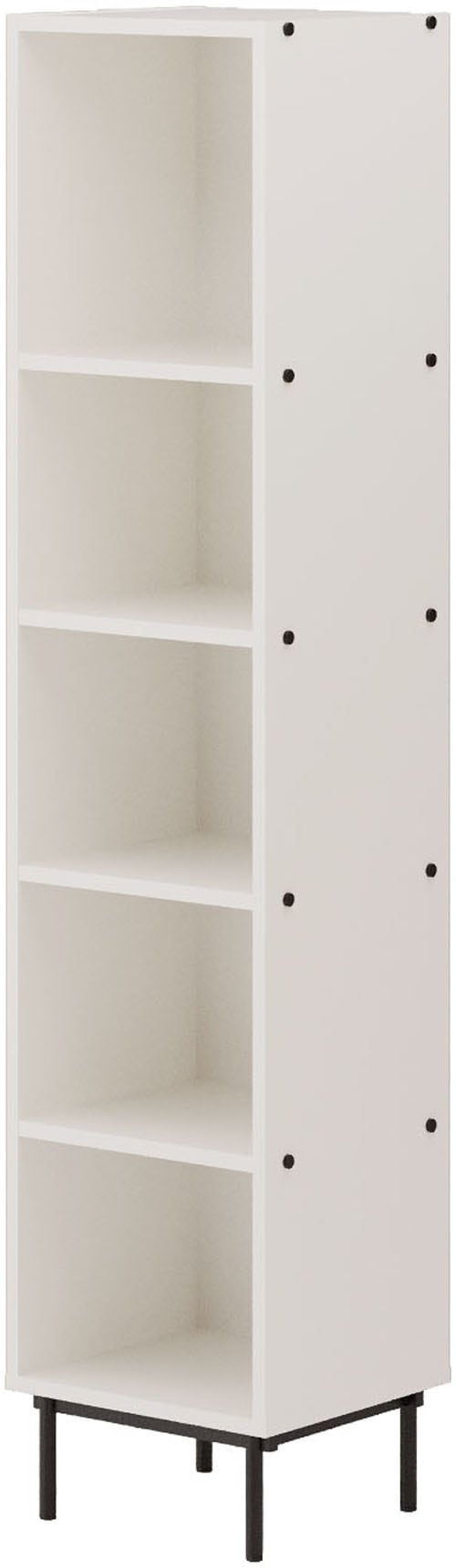 Home affaire Standregal »Arrocco: Schlankes Regal in 2 Farben mit Metallelementen, stilvoll« B/T/H: 39,4/35/175cm, 5 offene Fächer, viel Platz, Made in Poland