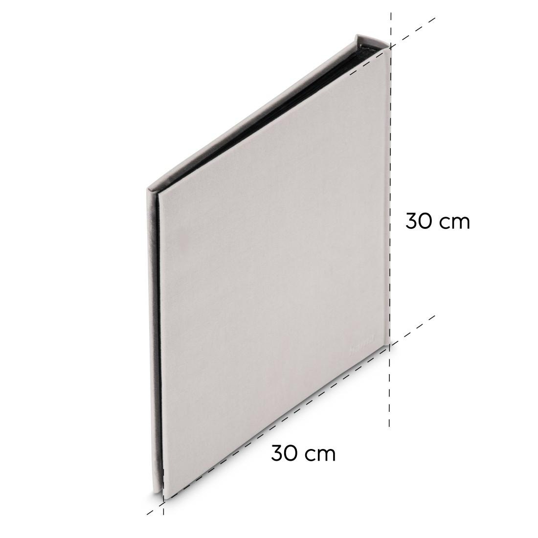 Hama Fotoalbum »Fotoalbum zum selber Einkleben, zum Selbstgestalten, 25x25 cm, Grau«, Mit 50 schwarzen Seiten, Kleben, Memories, Goldprägung, universell