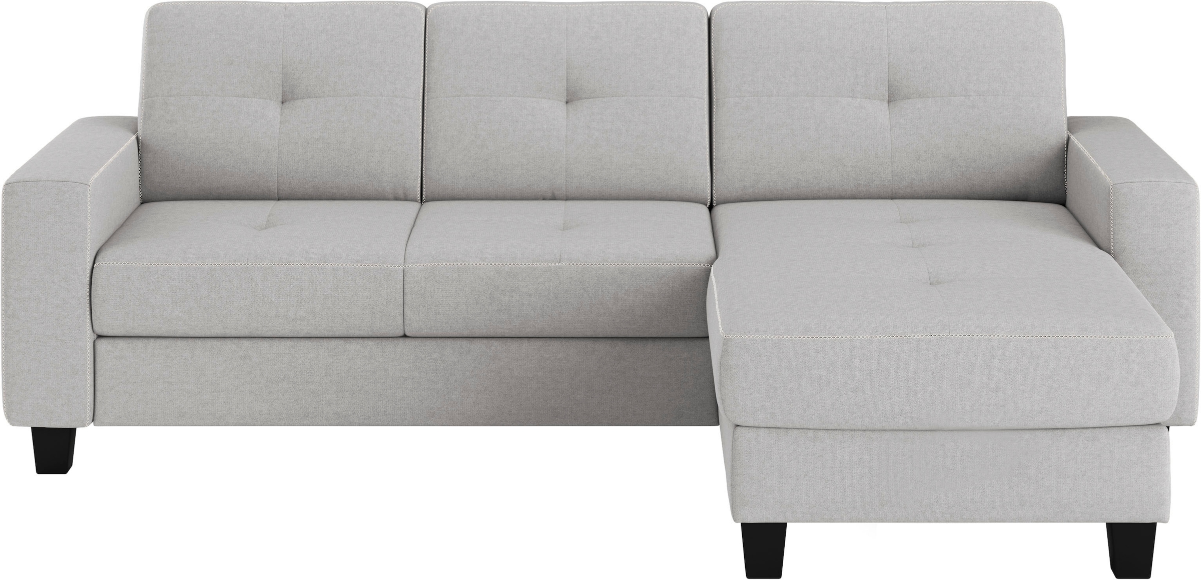 Places of Style Ecksofa »Varese L-Form«, wahlweise mit Bettfunktion und Bettkasten