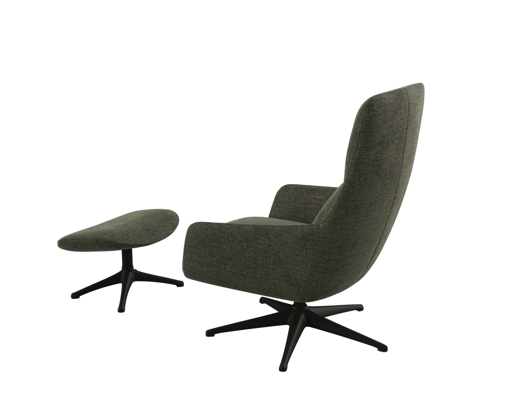FLEXLUX Drehsessel »Marinella, OTTOs Choice, Relaxsessel, Entspannung mit Premium-Komfort«, Drehbar, Mit Liegefunktion, Robustes Schwarzer fuß, Brescia Stoff