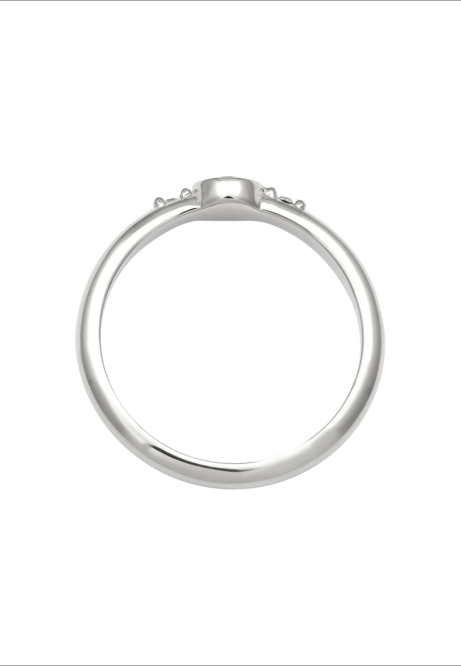 Elli Silberring »Ring Glas Kristalle Weiß 925 Sterling Silber«