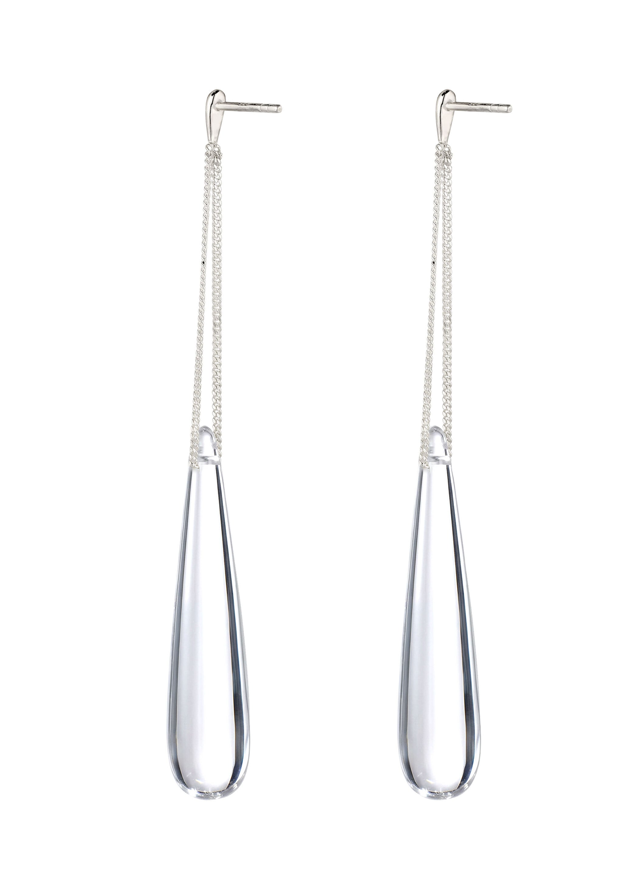 Elli Paar Ohrstecker »Ohrringe Resin Tropfen Transparent 925 Sterling Silber«