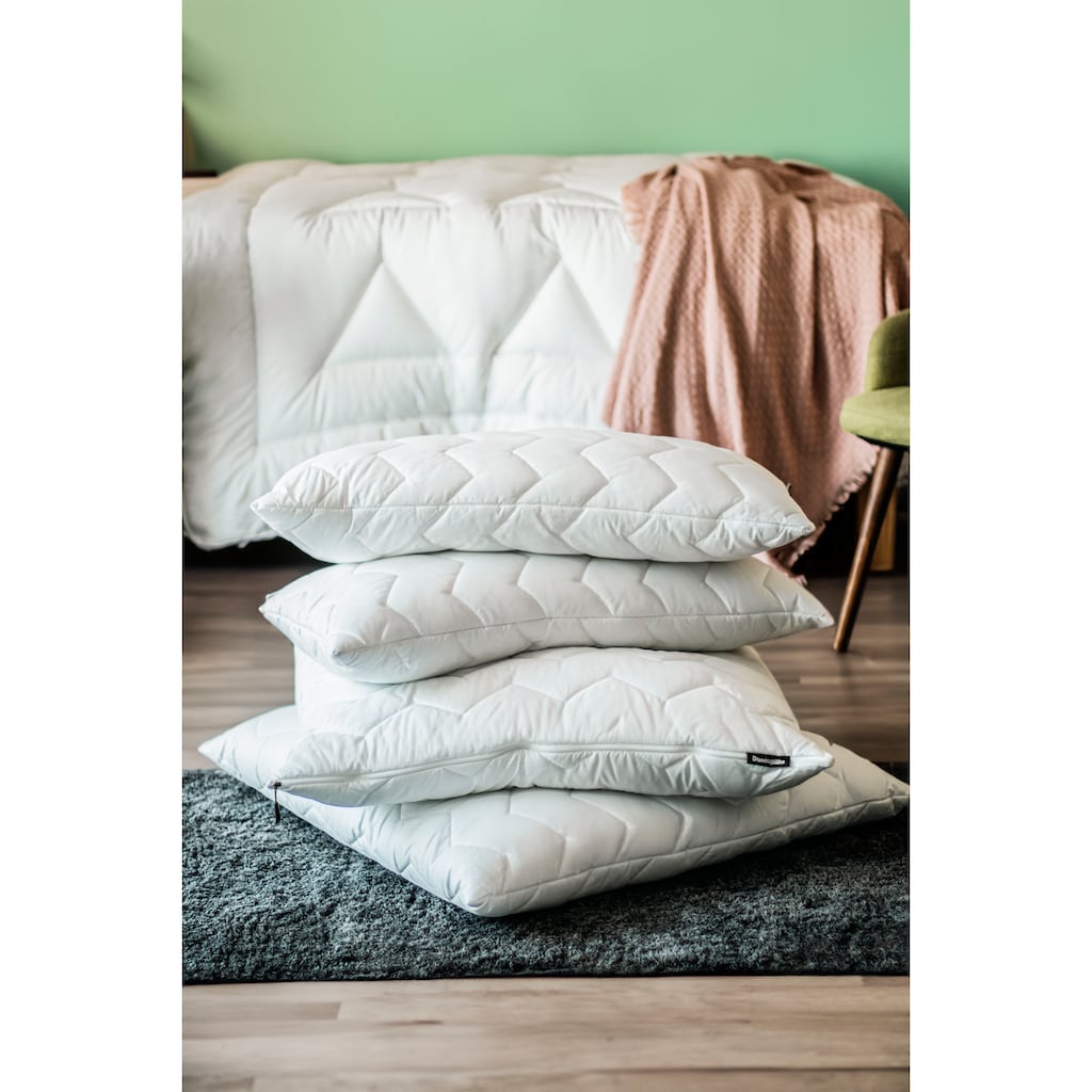 Dunlopillo Baumwollbettdecke »Life, Bettdecken für Sommer und Winter«, leicht, Füllung Polyester, Bezug 100% Baumwolle, (1 St.)