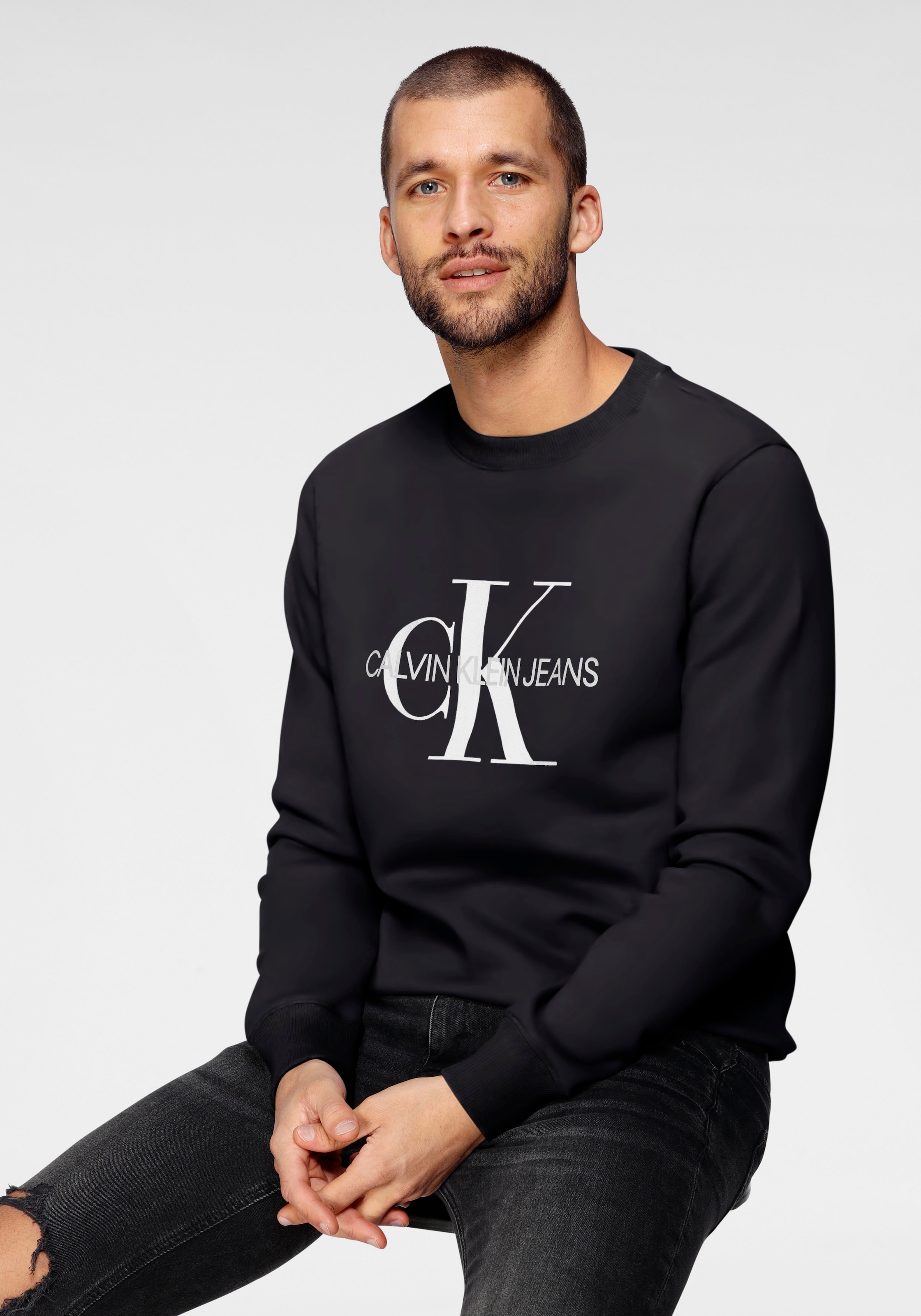 Calvin Klein Jeans CREWNECK« bei MONOGRAM OTTO »ICONIC bestellen Sweatshirt