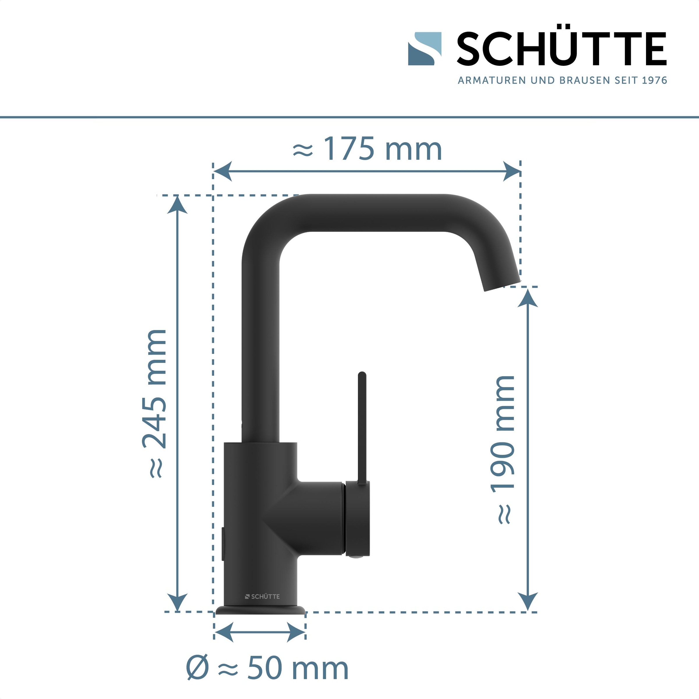 Schütte Waschtischarmatur »»LOS ANGELES««, (1 St.), Praktische Cold-Start-Funktion zum Energiesparen